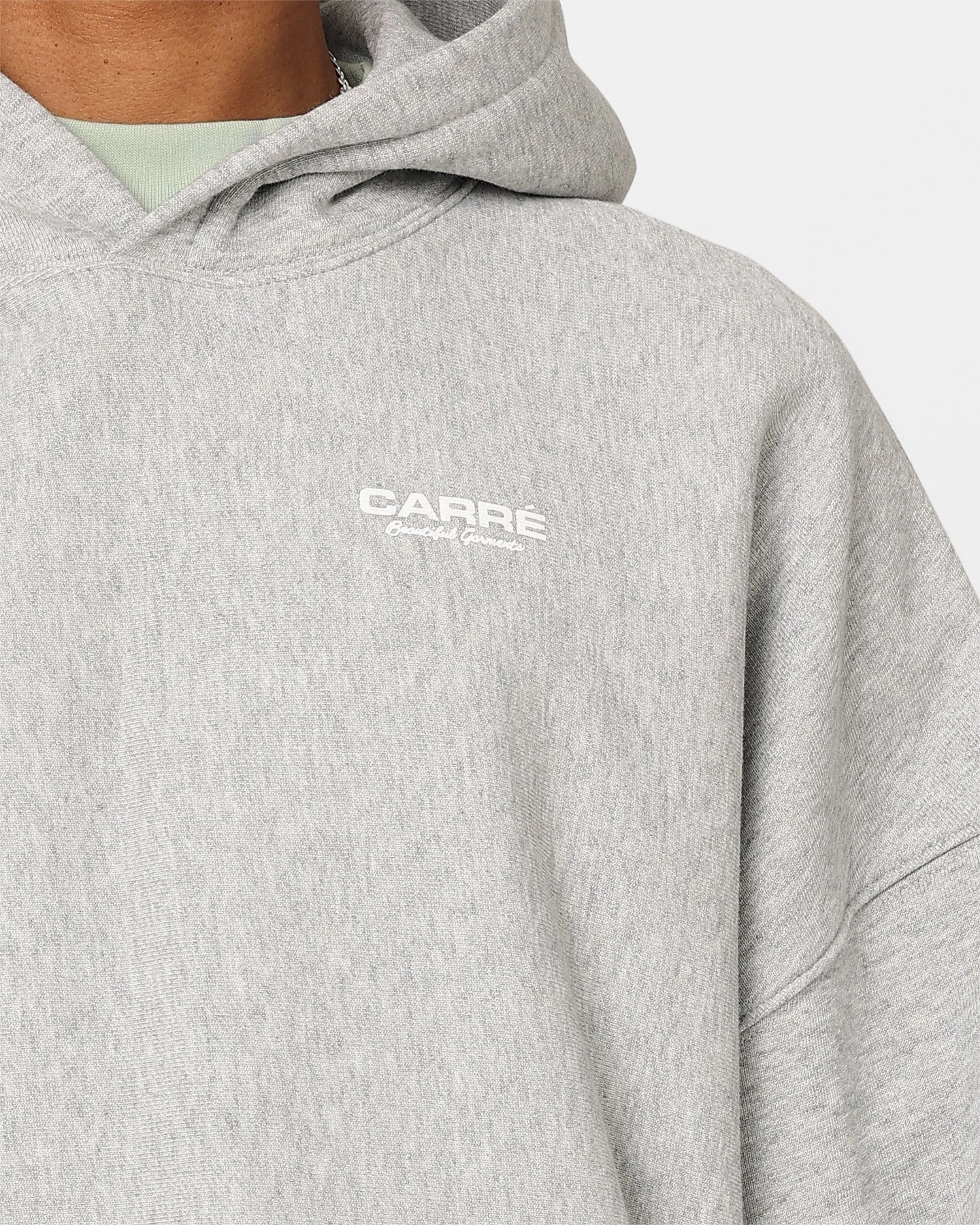 Convertible Features Carre RGB Oversized Hoodie Grey Marle