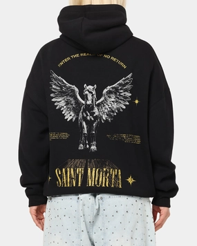 suitable for offline stores Saint Morta Realm Of Return Boxy Hoodie Black