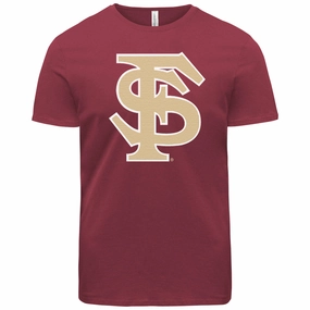 Ragz Adult/Unisex Interlocking FS Short Sleeve T-shirt - Garnet Flattering Fit