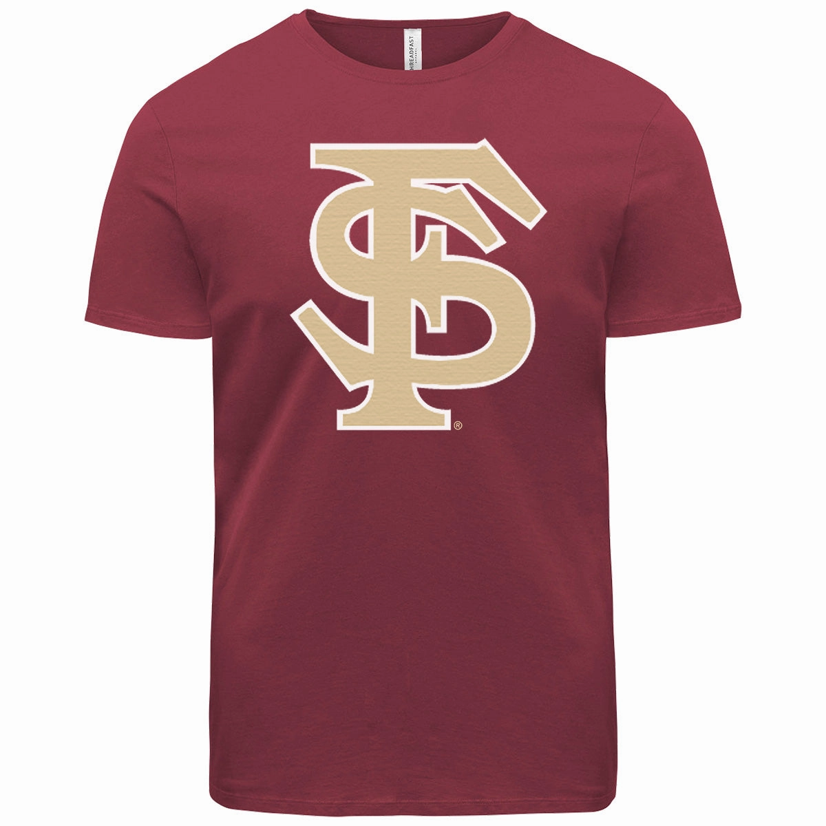 Ragz Adult/Unisex Interlocking FS Short Sleeve T-shirt - Garnet SlimFit Heather Jersey Material