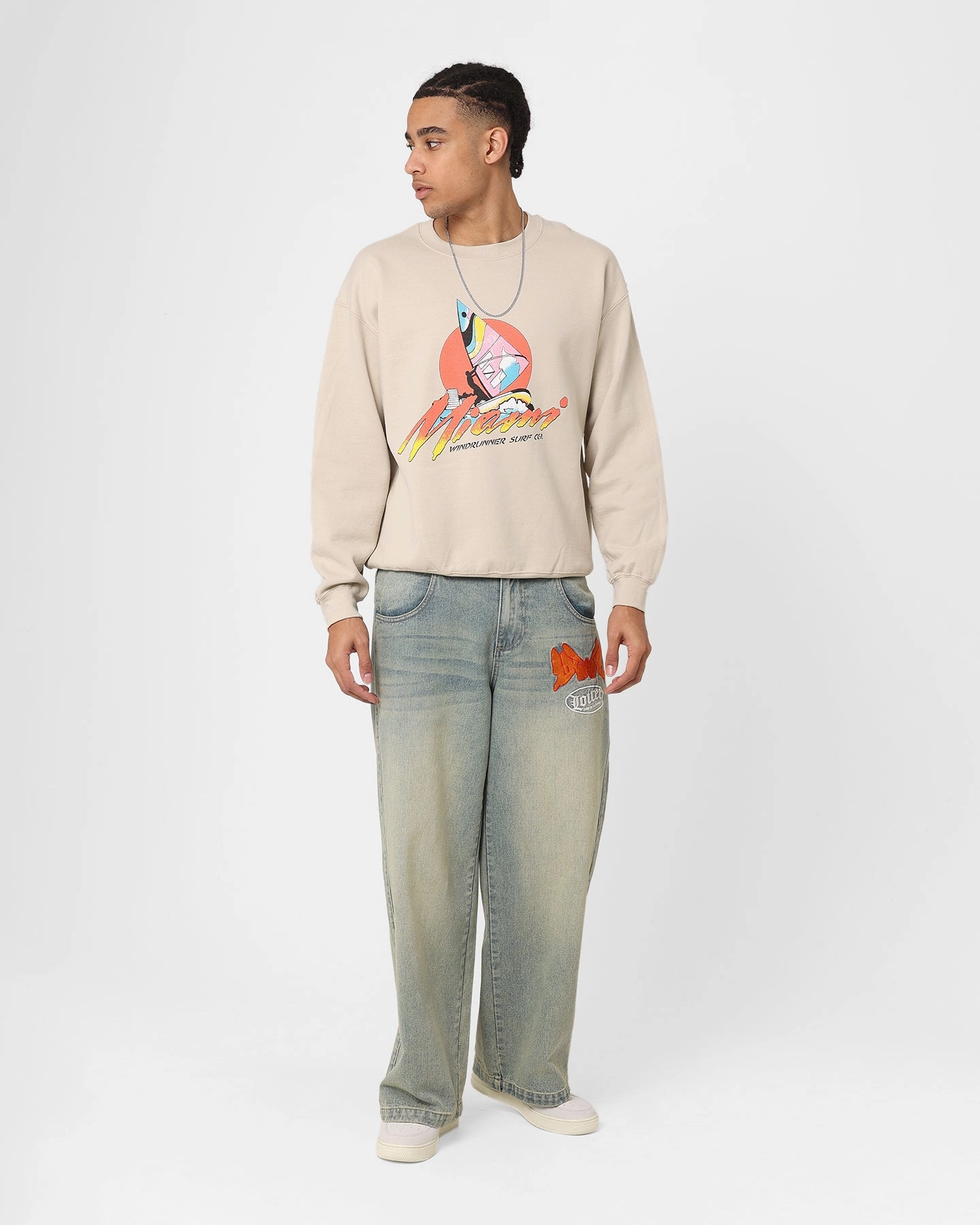 American Thrift Windrunners Surf Co Crewneck Sand Collar Options Effort