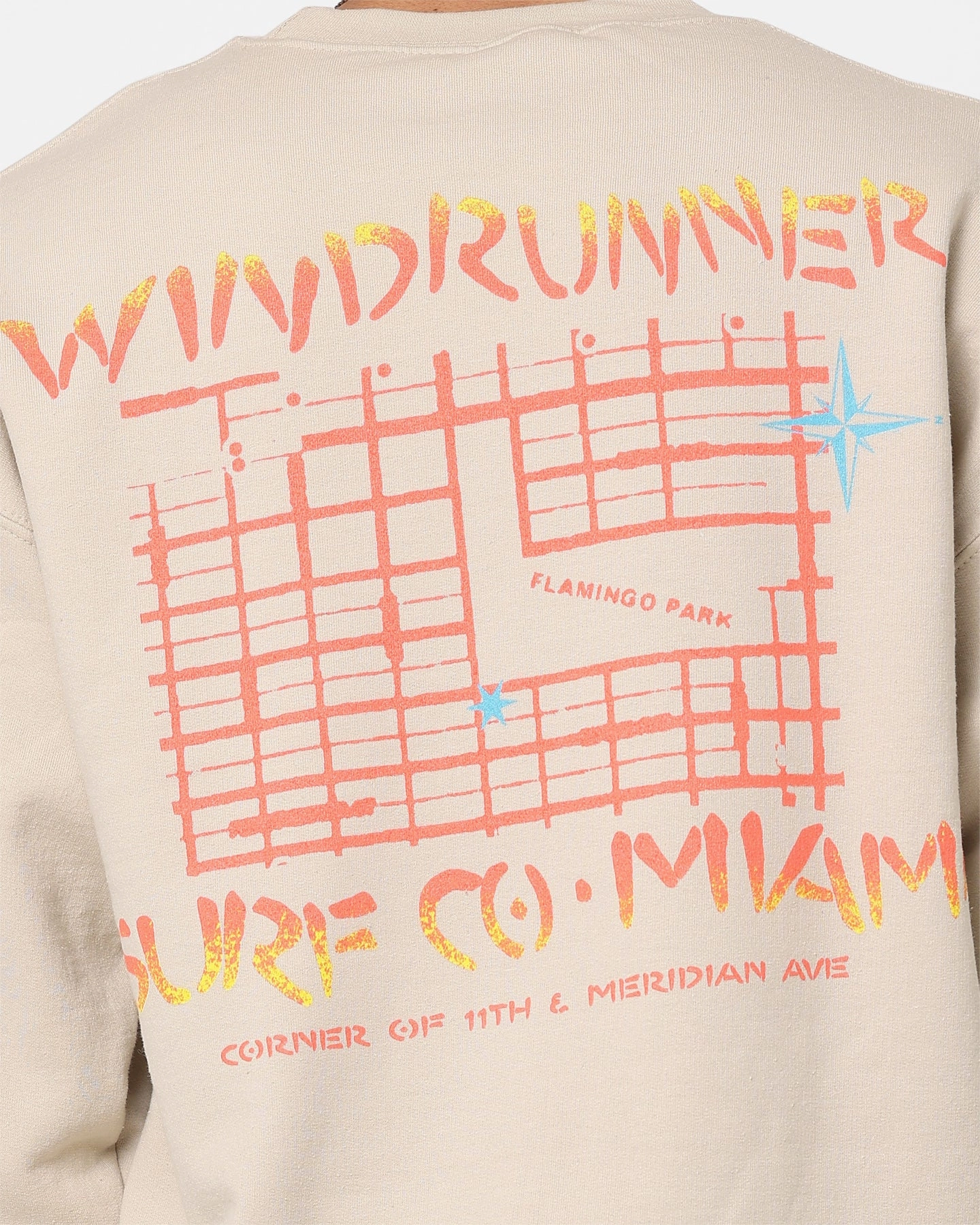 American Thrift Windrunners Surf Co Crewneck Sand window - shopping