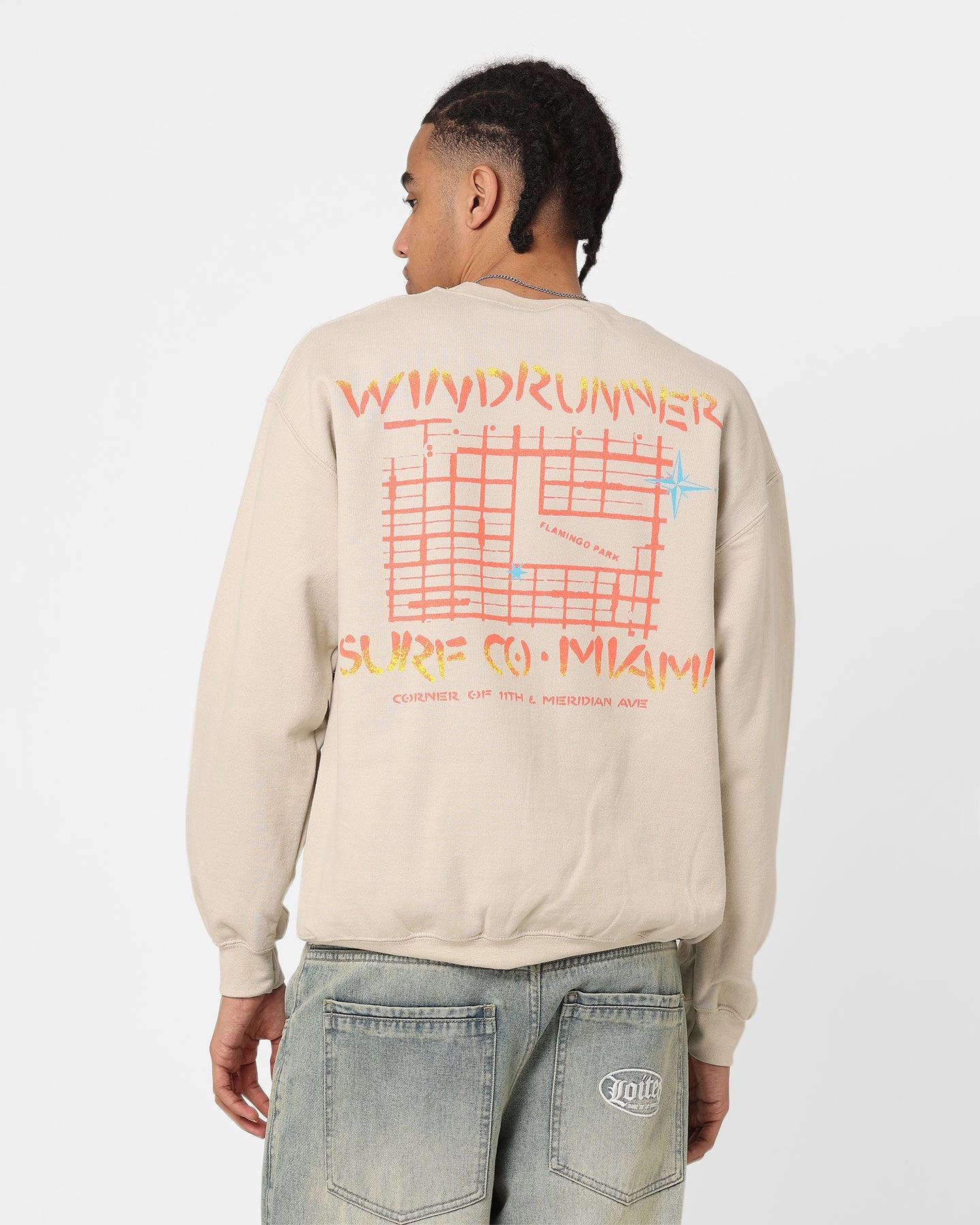 Winter Coat American Thrift Windrunners Surf Co Crewneck Sand