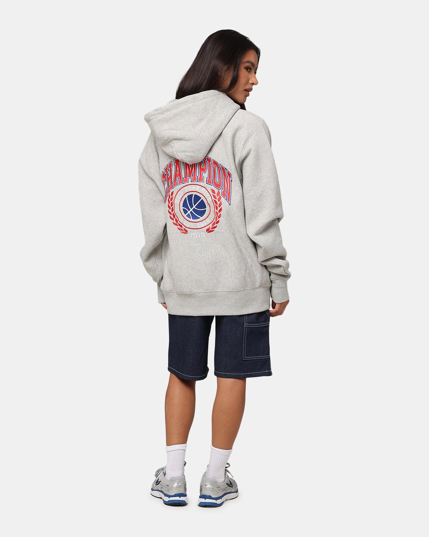 Champion Reverse Weave Field Basketball Hoodie Oxford Heather graduation party Smooth Gliding Liners