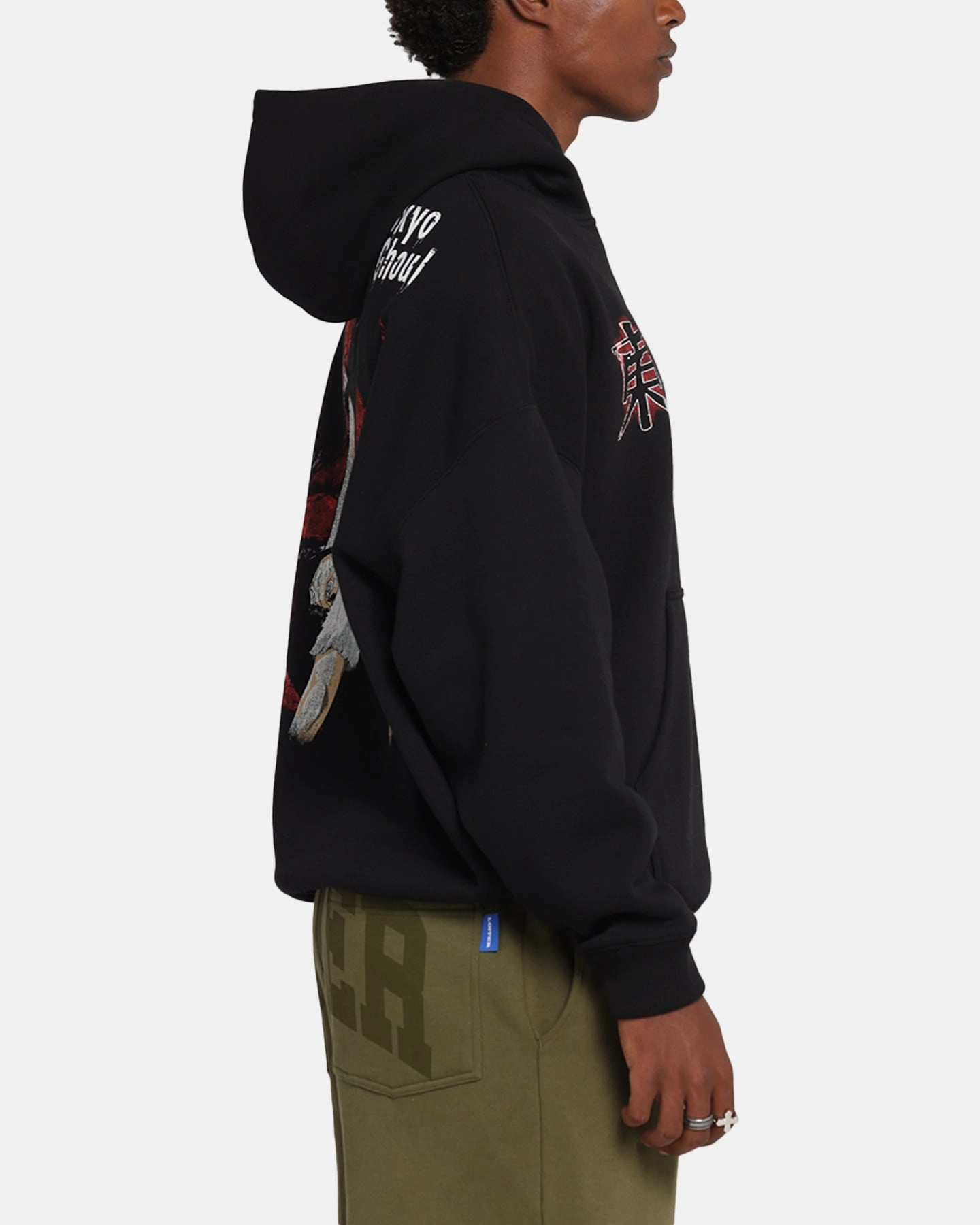 Air Cooling Zones rectangular shape Goat Crew X Tokyo Ghoul Kaneki Premium Hoodie Black