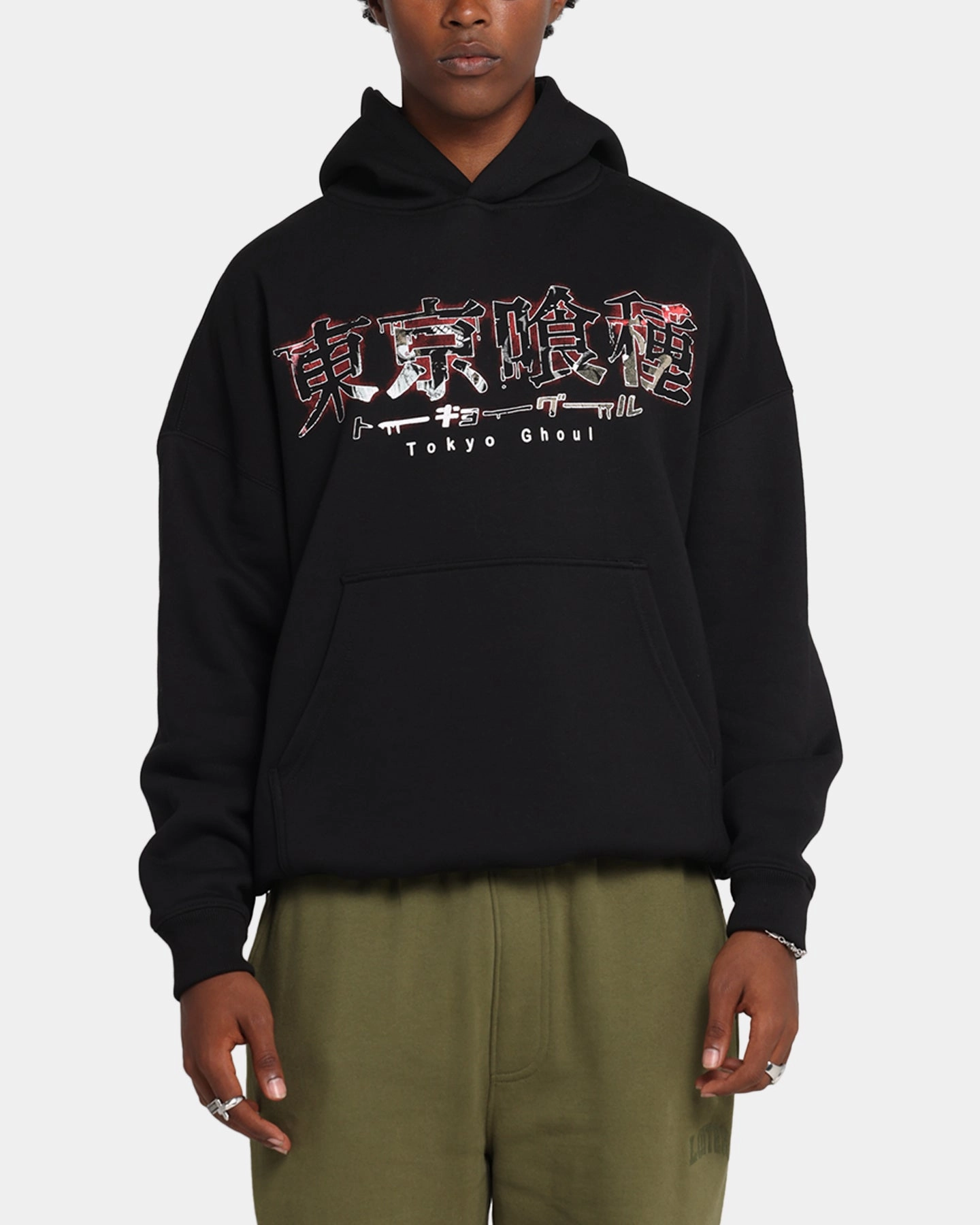 pre war preparation Goat Crew X Tokyo Ghoul Kaneki Premium Hoodie Black