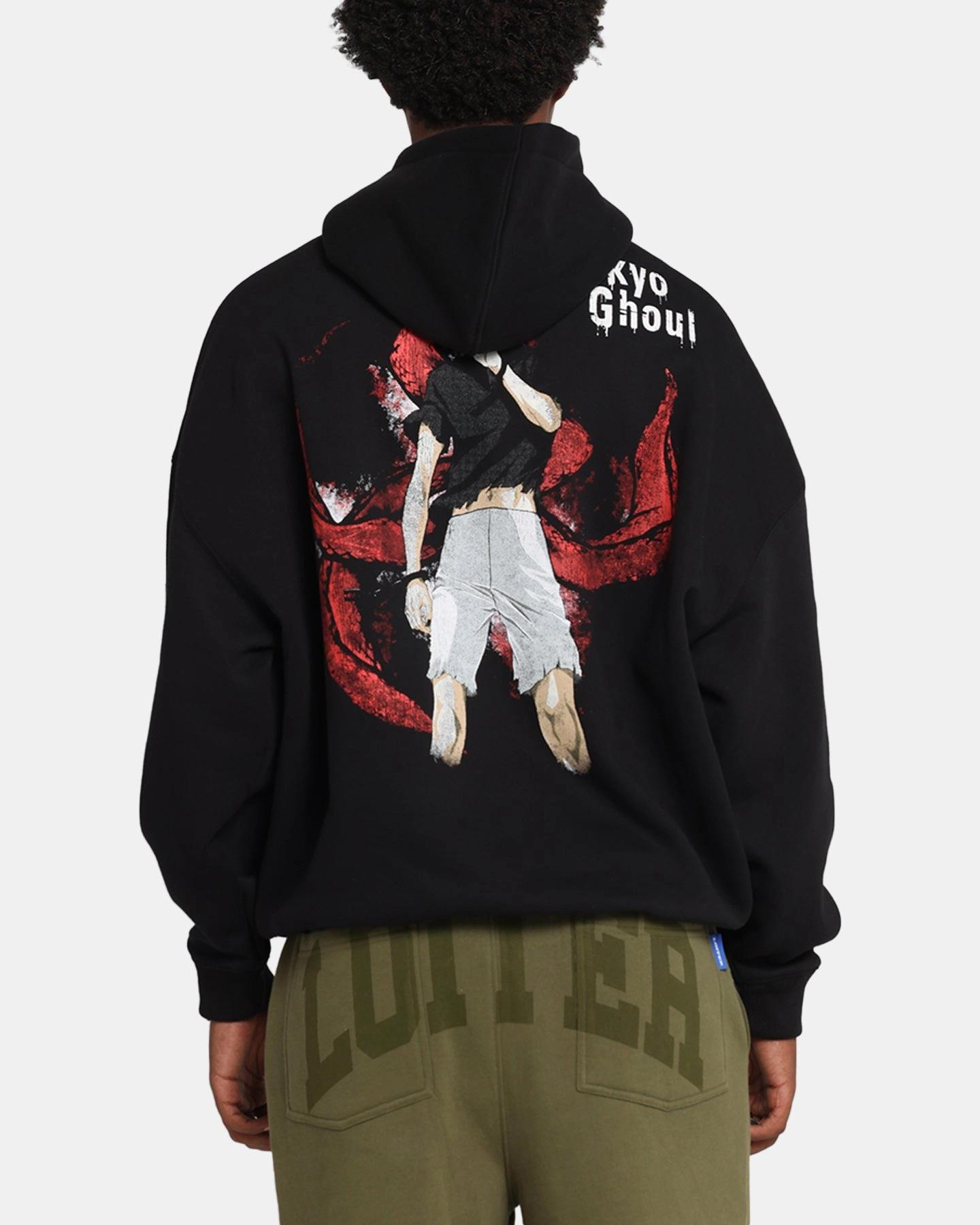 Minimal Lightness Goat Crew X Tokyo Ghoul Kaneki Premium Hoodie Black