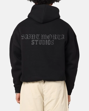 Saint Morta Studios Boxy Hoodie Black Coordination