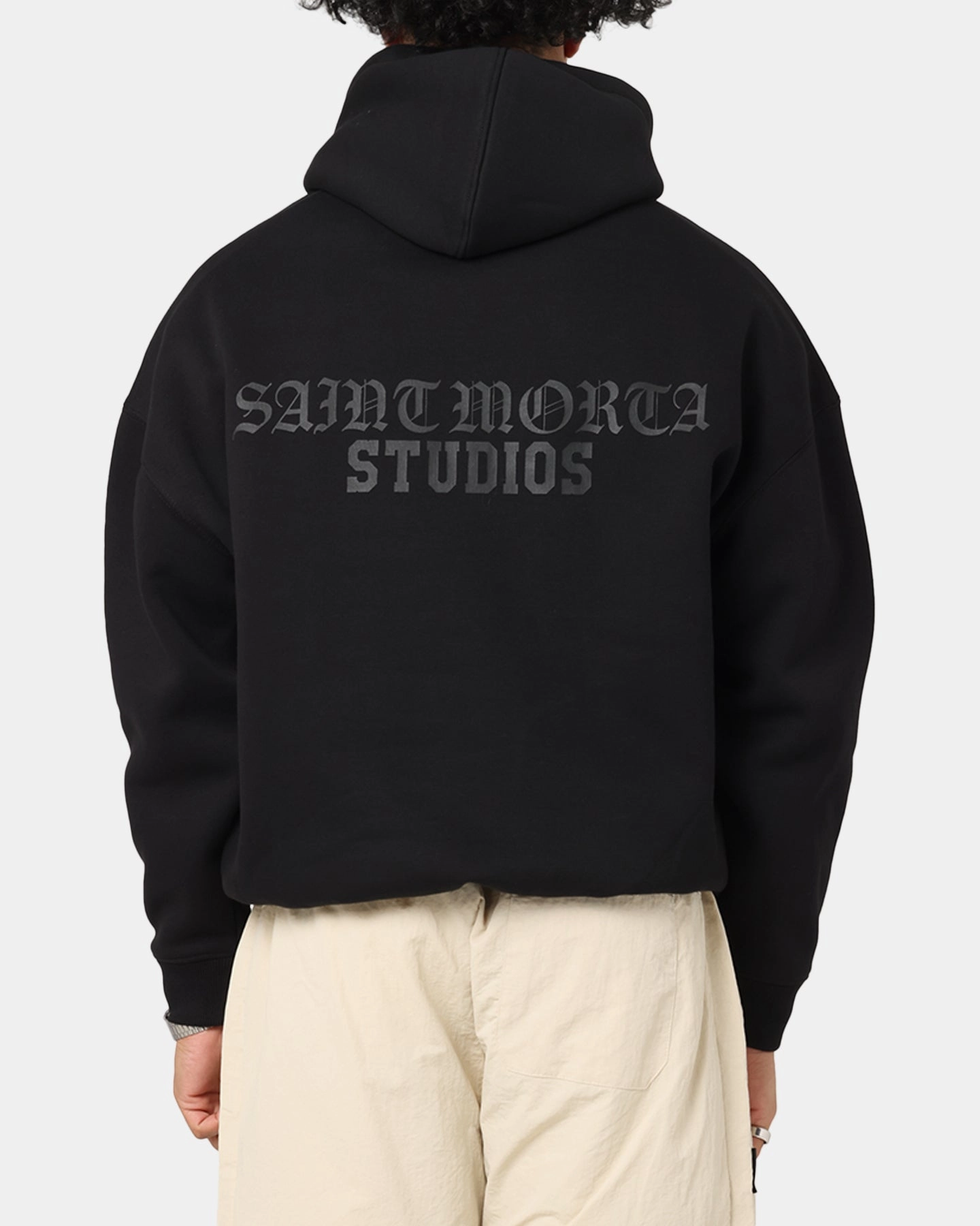 Saint Morta Studios Boxy Hoodie Black Coordination