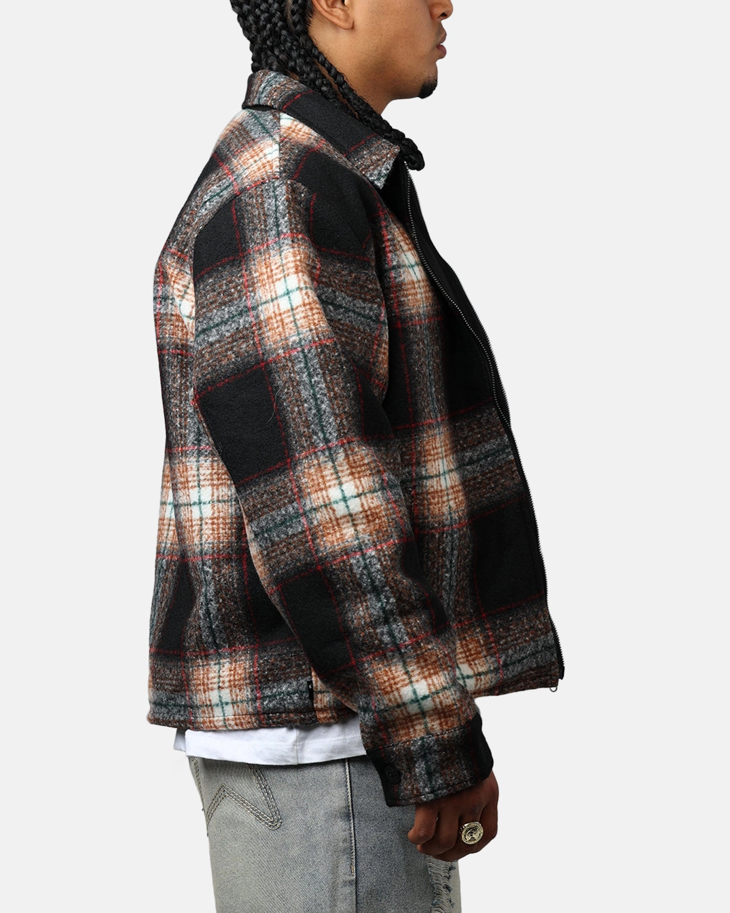 The Hundreds Everett Reversible Work Jacket Black Raglan sleeves