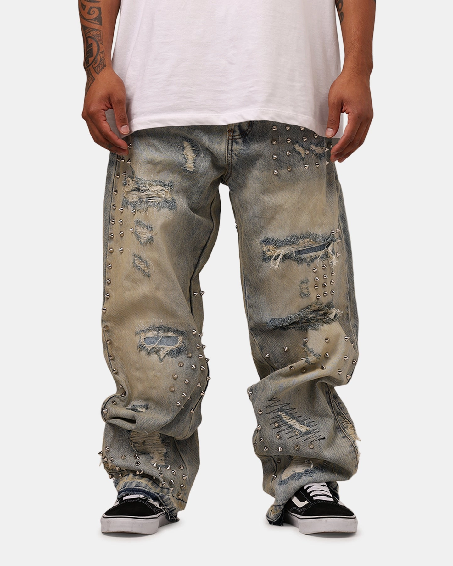 Fitness Enthusiast MNML Ultra Baggy Emo Denim Jeans Blue