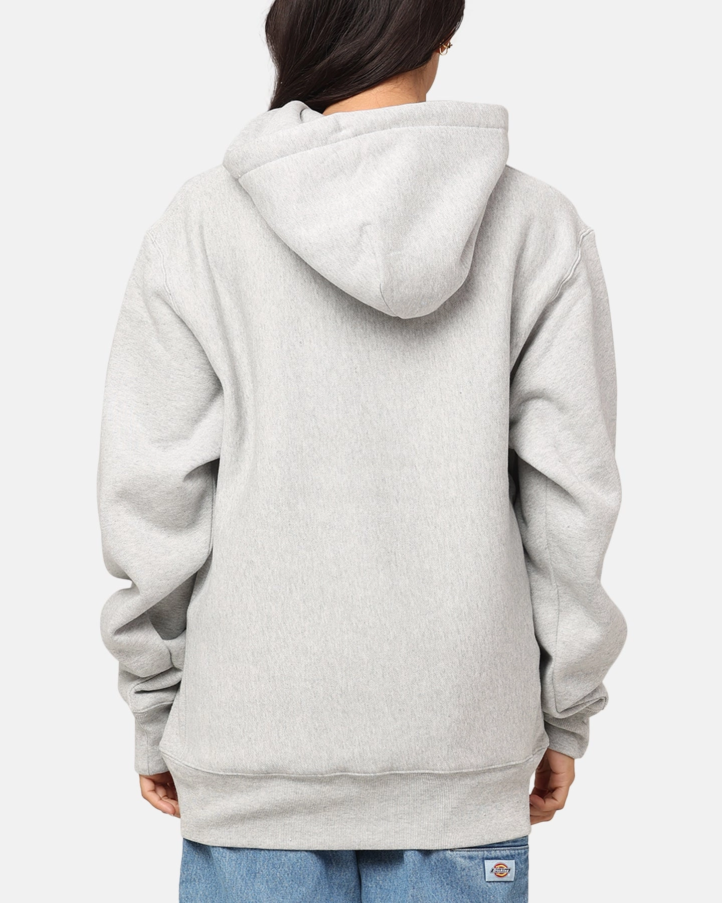 Champion Reverse Weave Small C Hoodie Oxford Heather Reinforced Shoulders Outdoor Layer