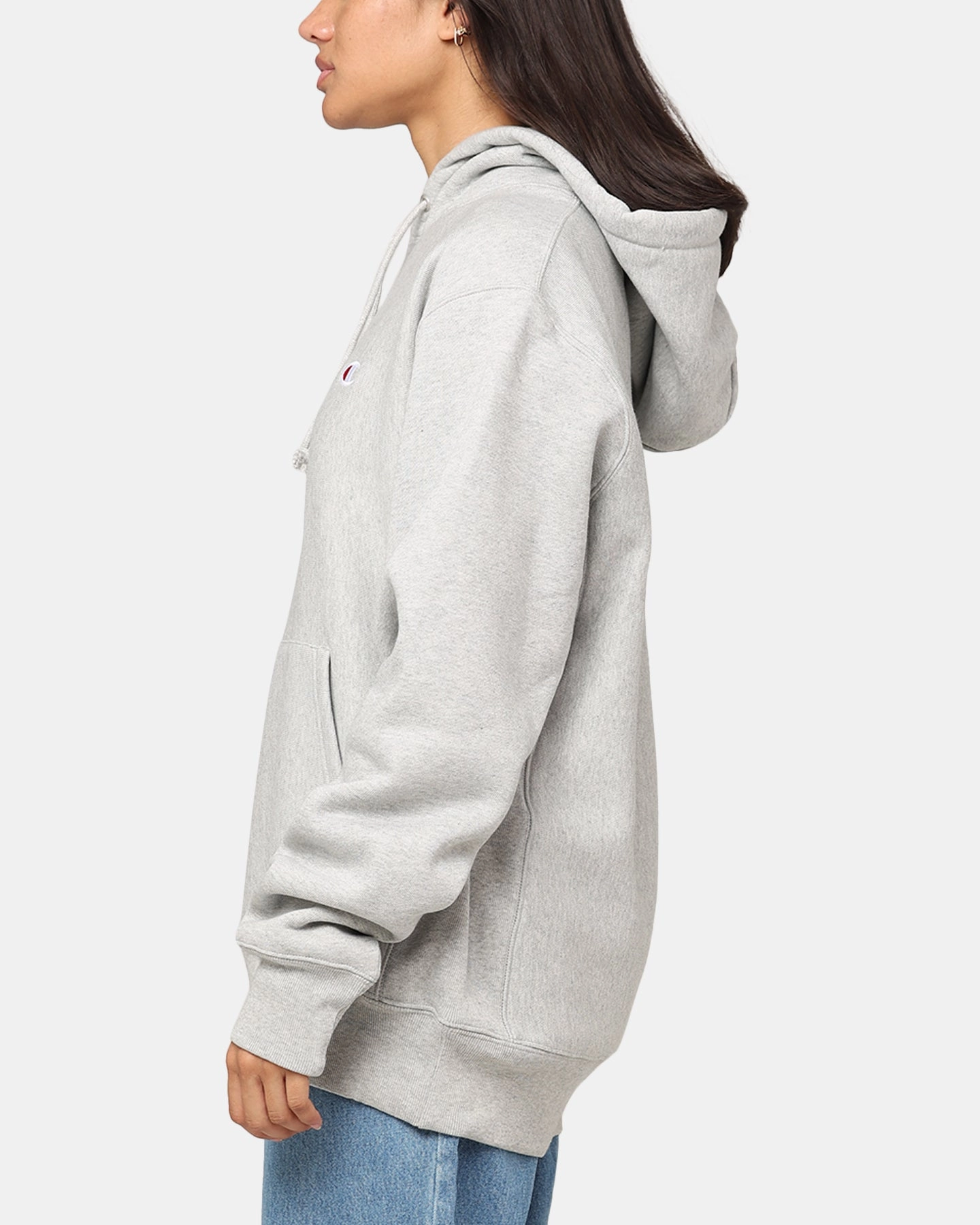 pilots Champion Reverse Weave Small C Hoodie Oxford Heather