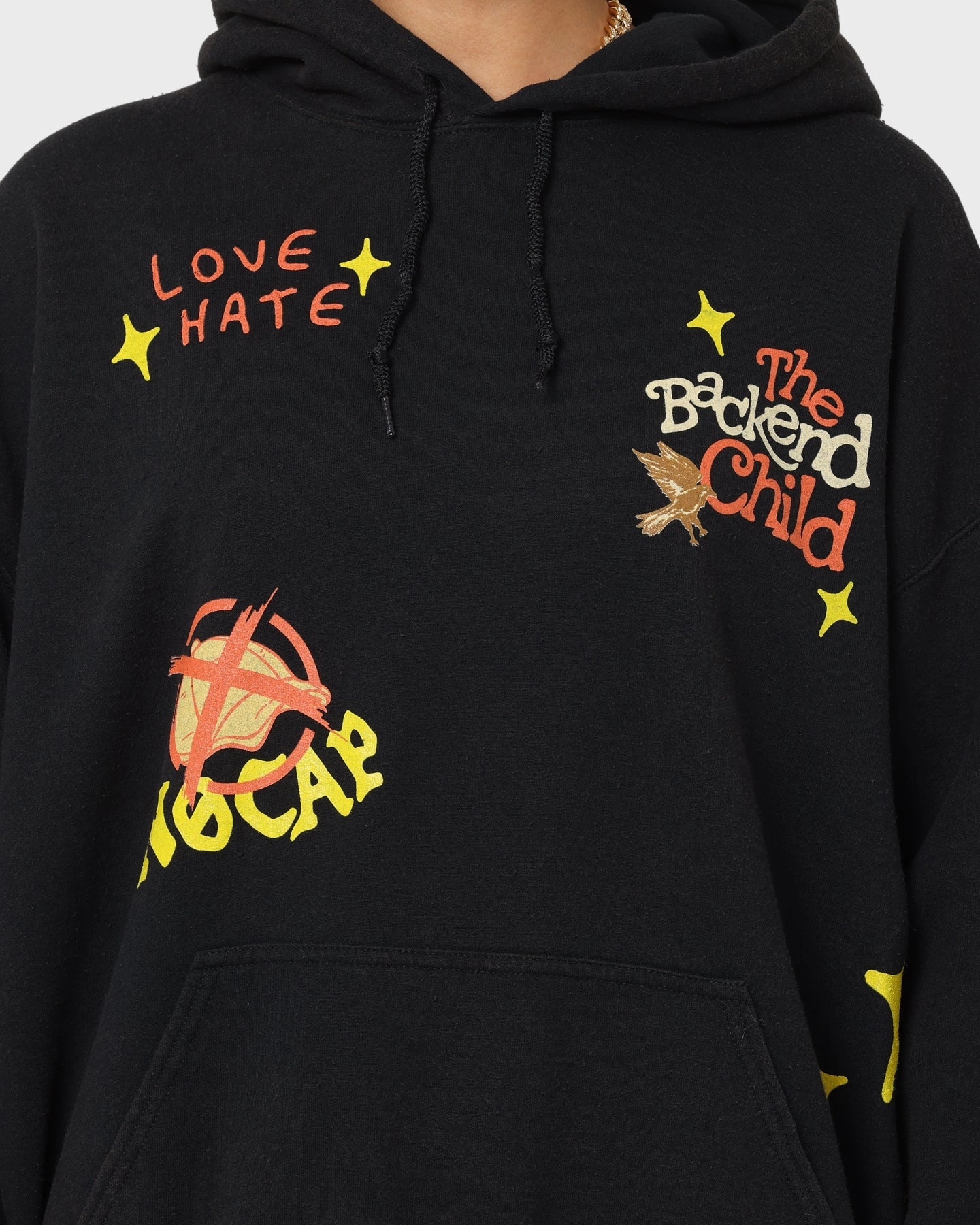 Mother's Day Anti Static Lining Goat Crew All Over No Cap Vintage Hoodie Black Wash