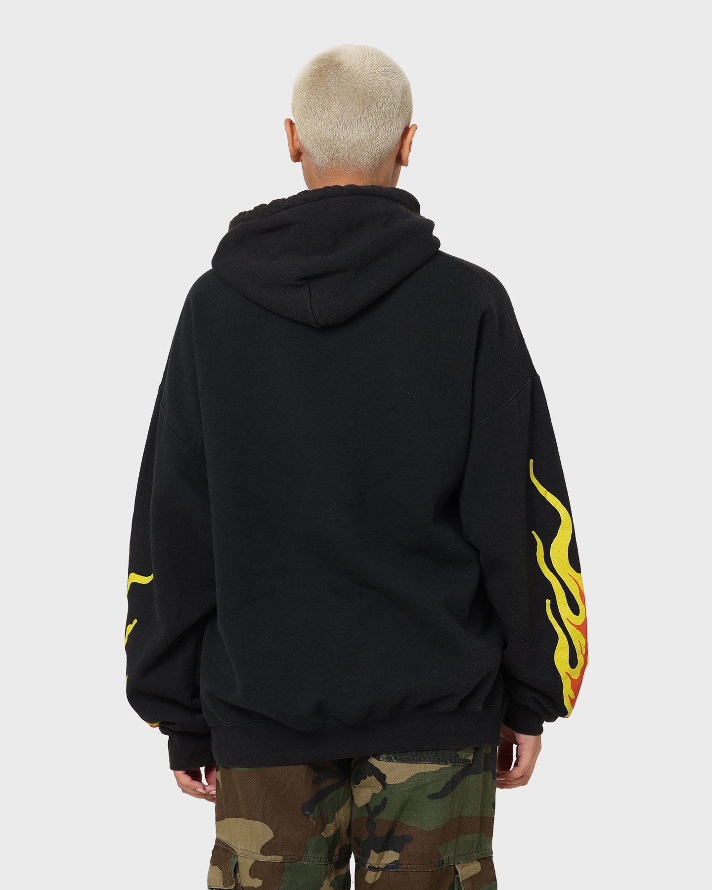 Goat Crew All Over No Cap Vintage Hoodie Black Wash Price Vegan Option