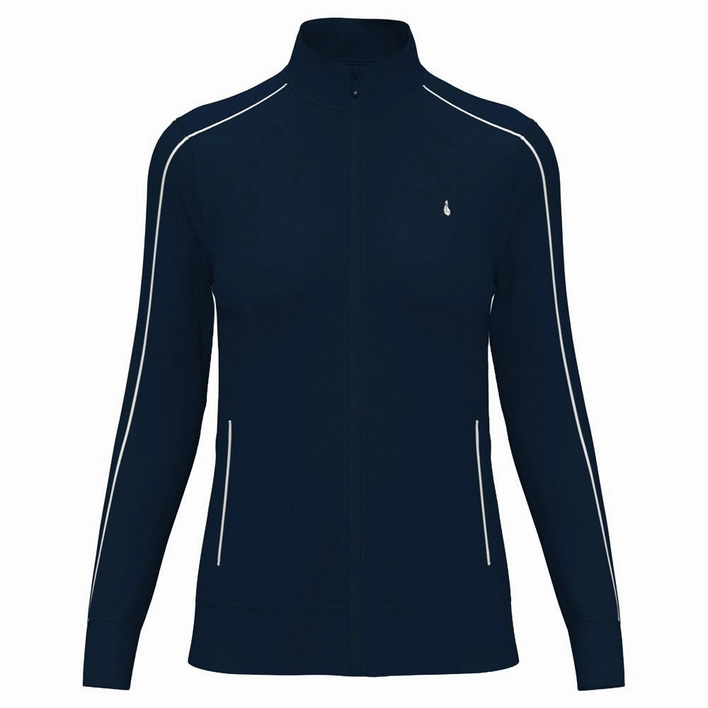Practical Design Tear Resistant Original Penguin Mock Neck Full-Zip Golf Jacket Black Iris - FA24 Women