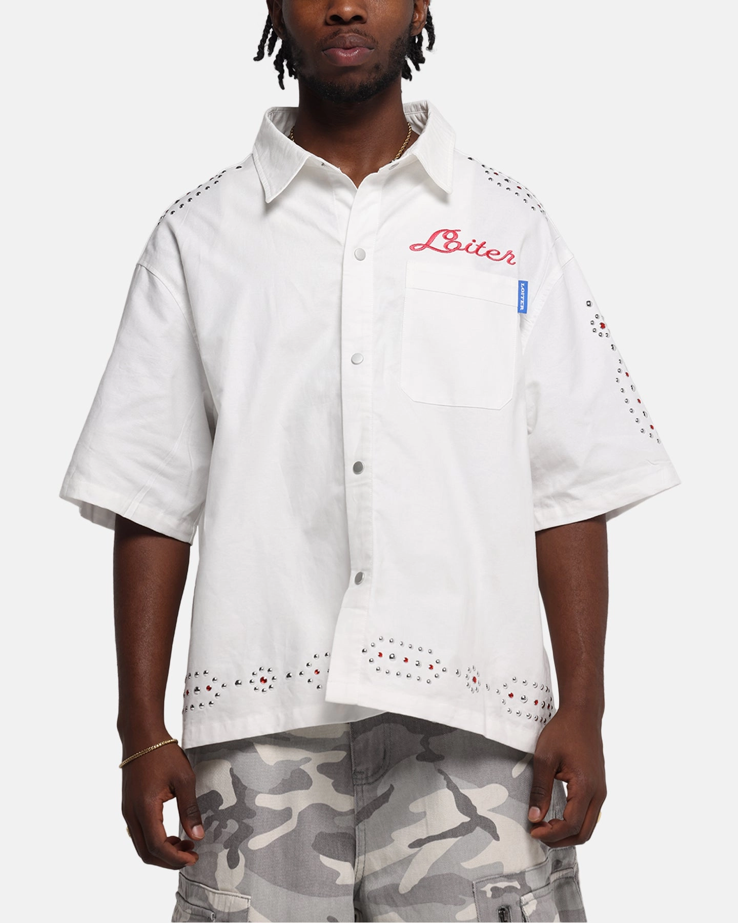 Loiter Western Button Up Shirt Cream vacation wear Statement Piece