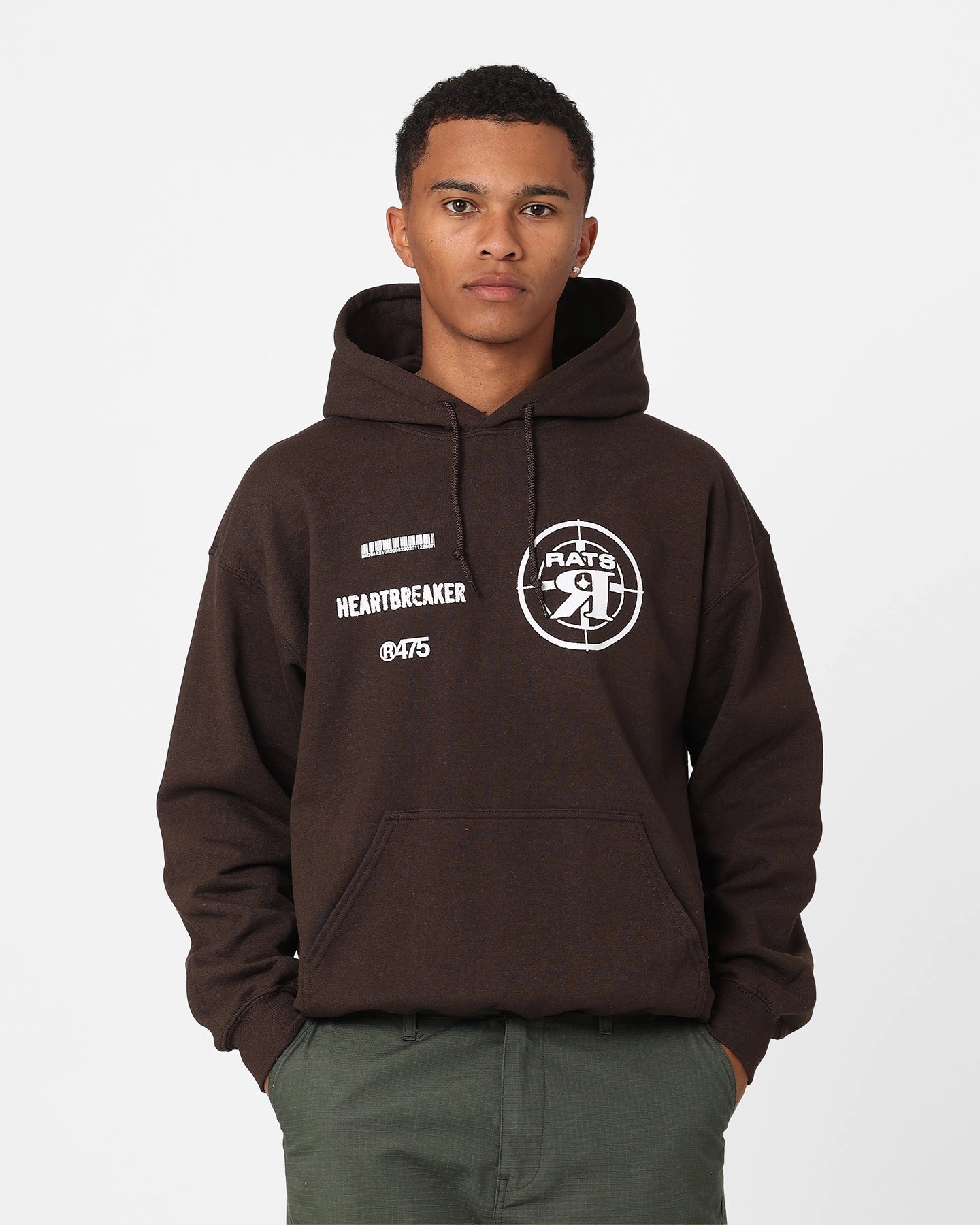 Rats Get Fat Heartbreaker Hoodie Brown Non Restrictive Collar desert