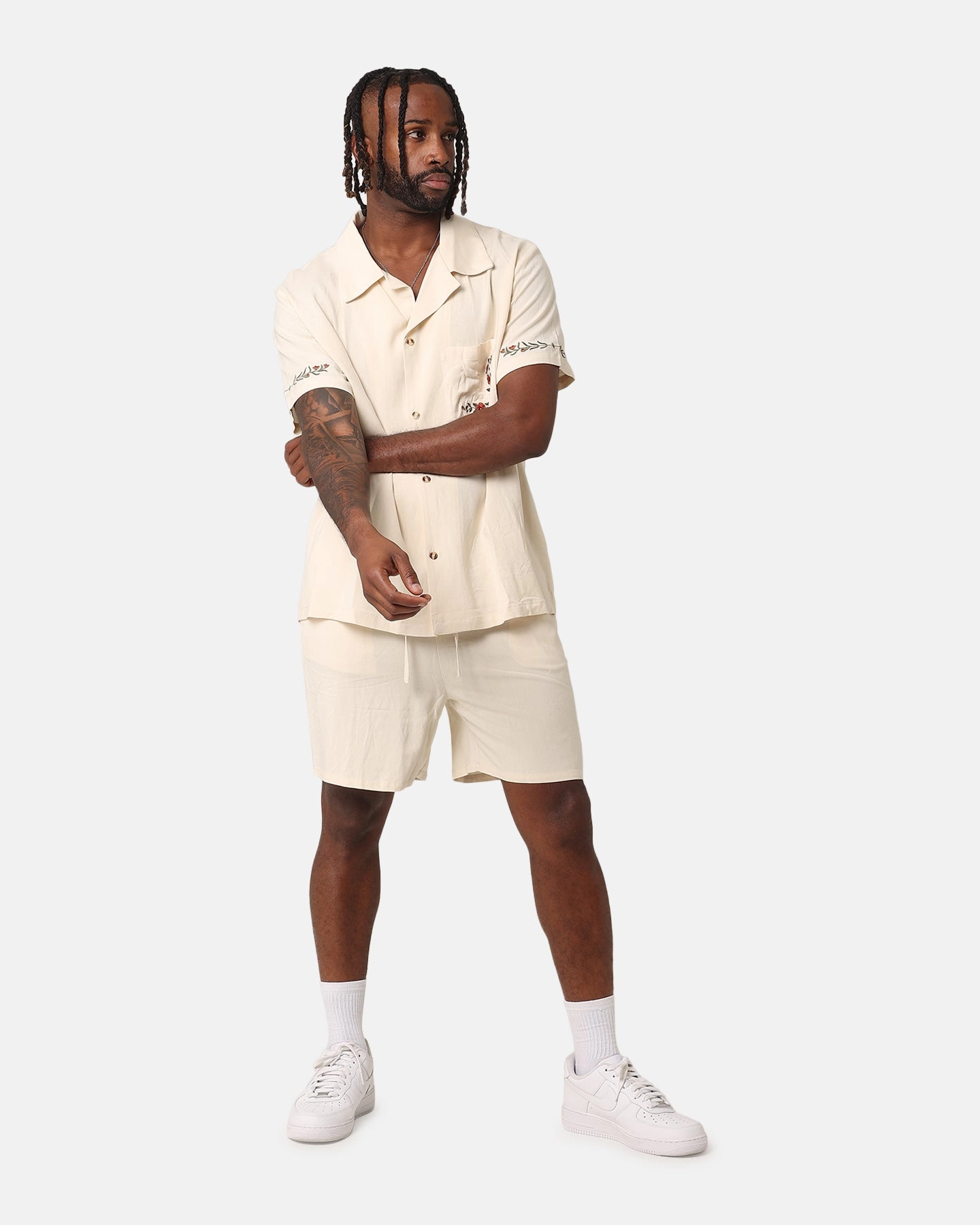 XXIII Ezrah Linen Shorts Off White creative industry Move Friendly