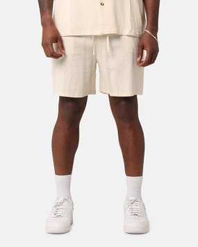colorful XXIII Ezrah Linen Shorts Off White