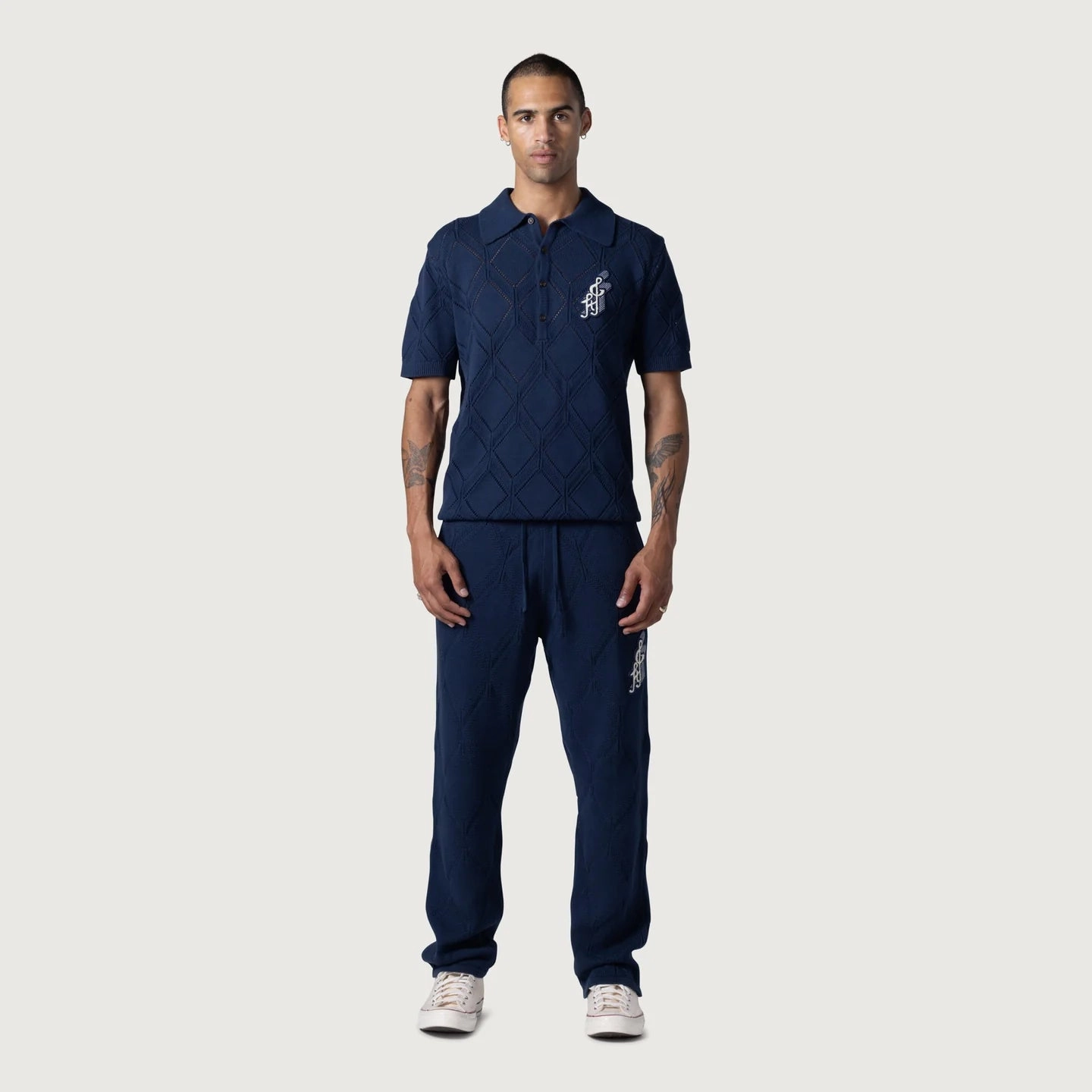 Honor The Gift Diamond Knit Pant 'Blue' Soft Fabric Comfortable Movement