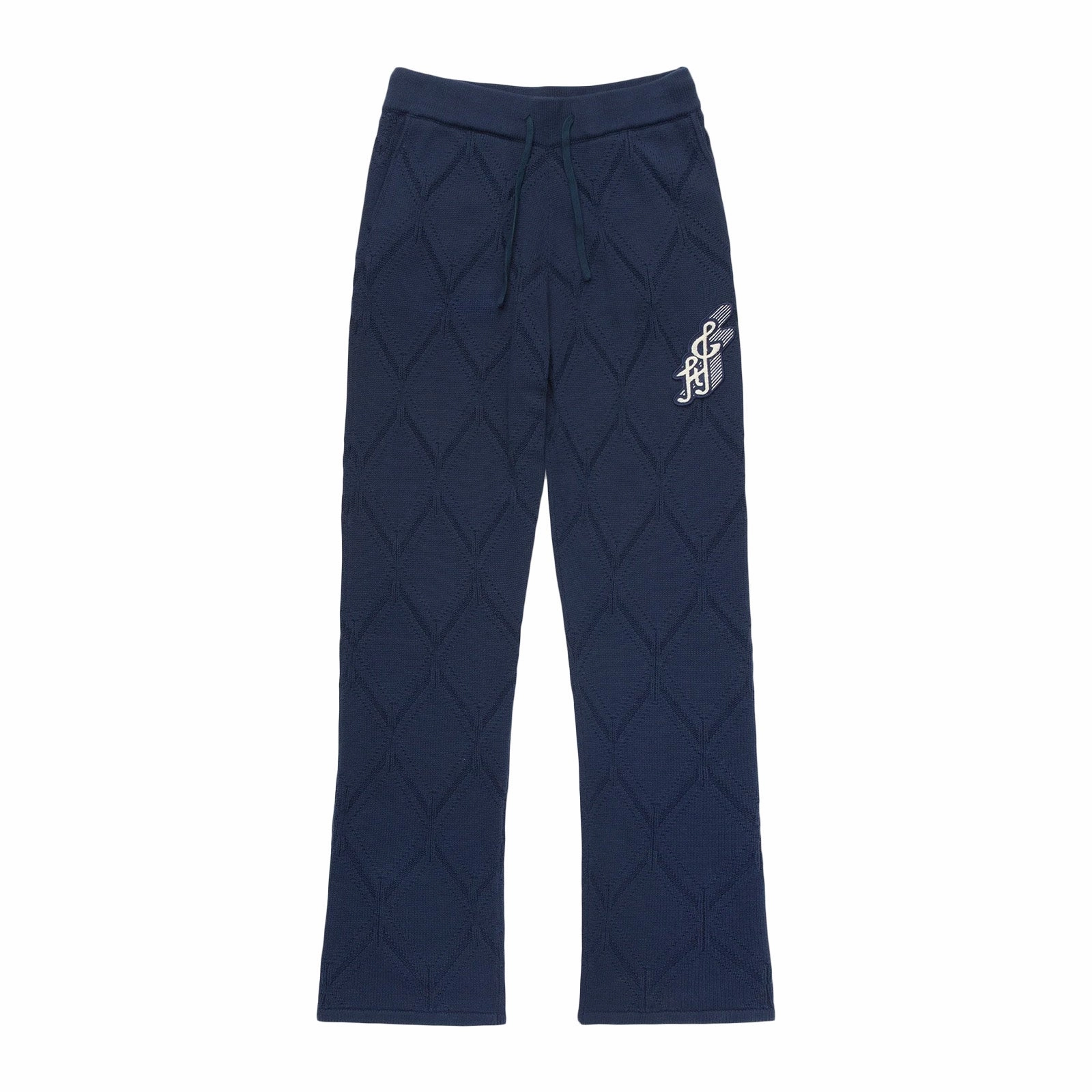 Laser Cut Edges Honor The Gift Diamond Knit Pant 'Blue'