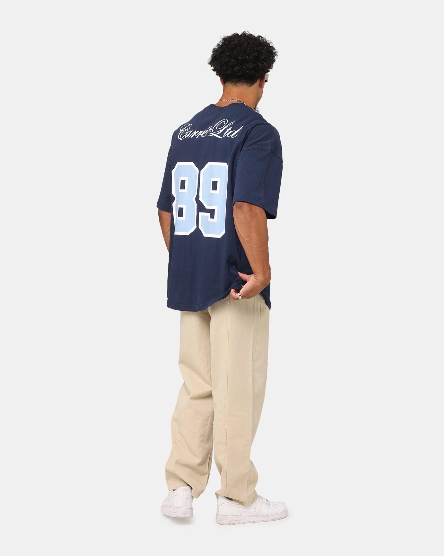 Carre Hitta Grid Iron T-Shirt Navy/Light Blue Everyday Trend FunctionalPockets