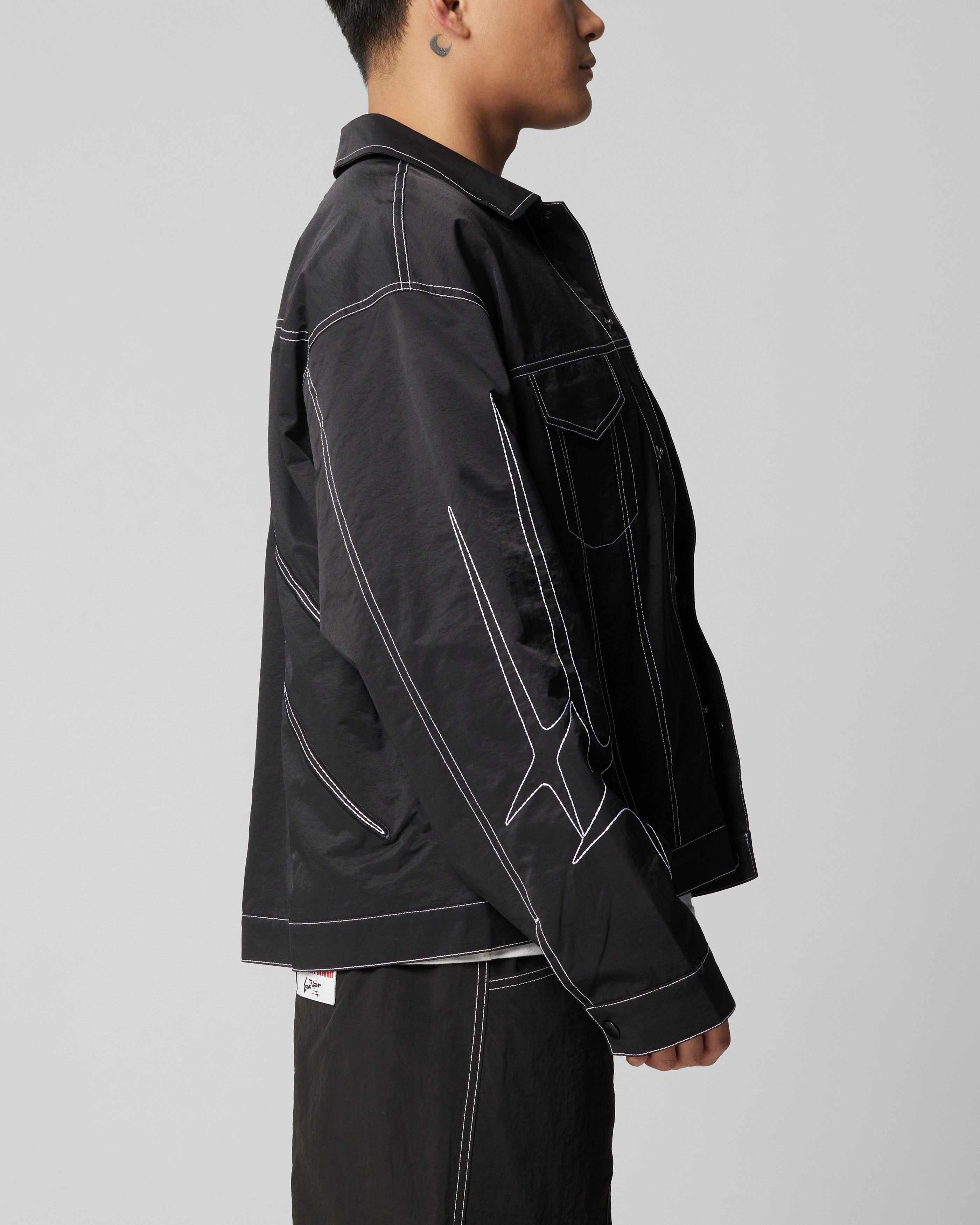 Loiter Galaxy Contrast Jacket Black teachers water - resistant