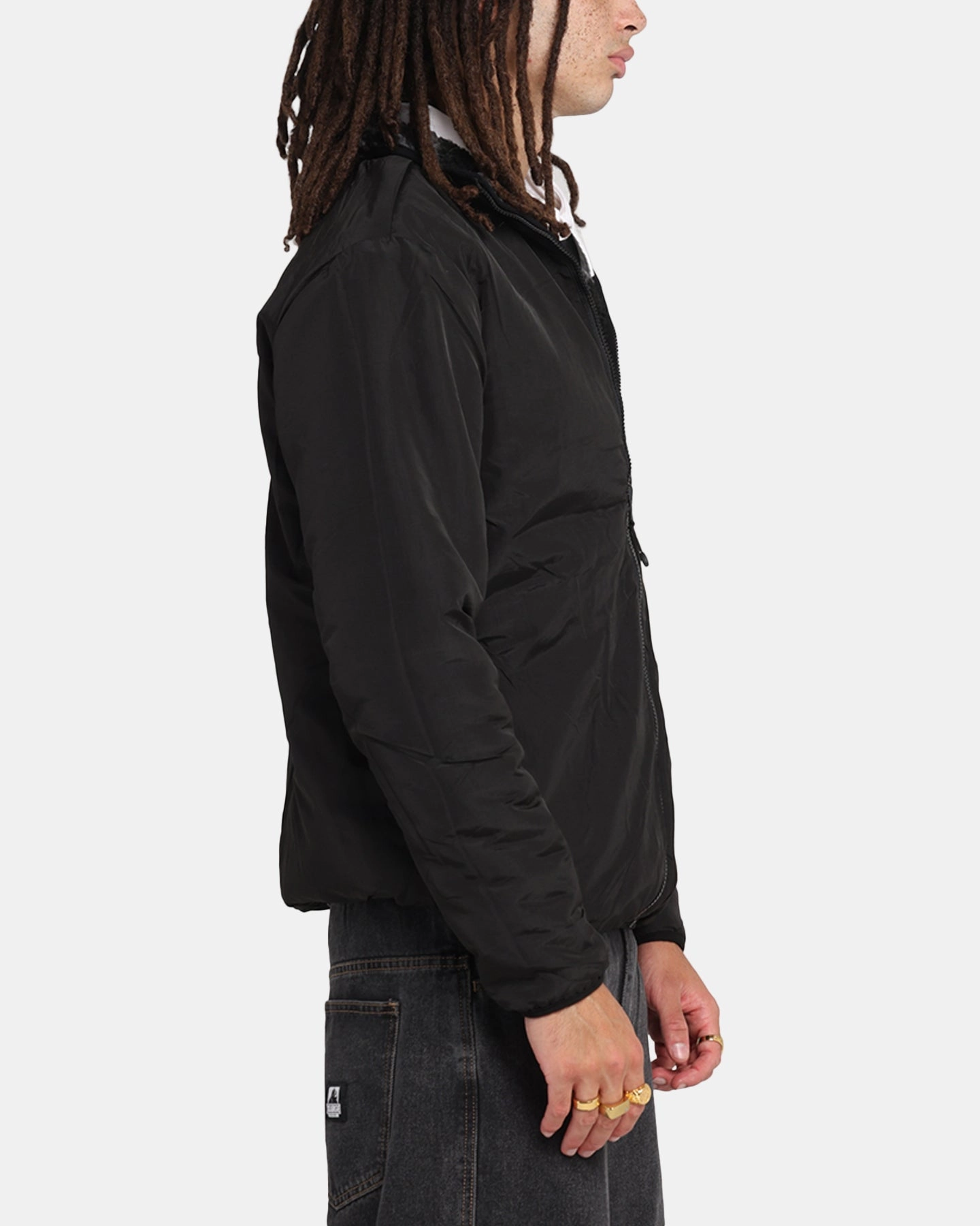 X-Large Camo Reversible Sherpa Jacket Black Easy Protection Seamless Integration
