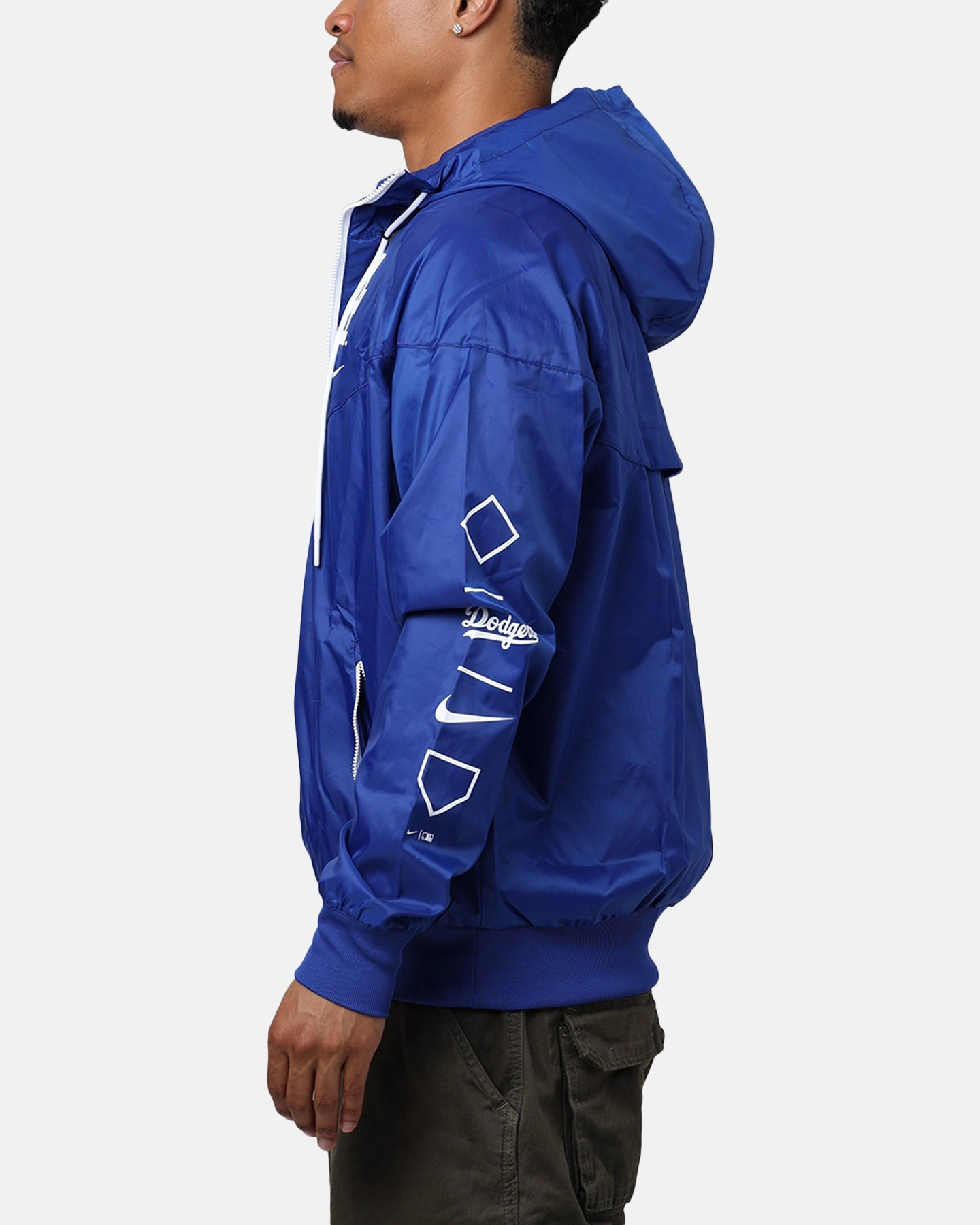 Nike Los Angeles Dodgers Team Windrunner Jacket Rush Blue/White Legacy Tear Resistant Fabric
