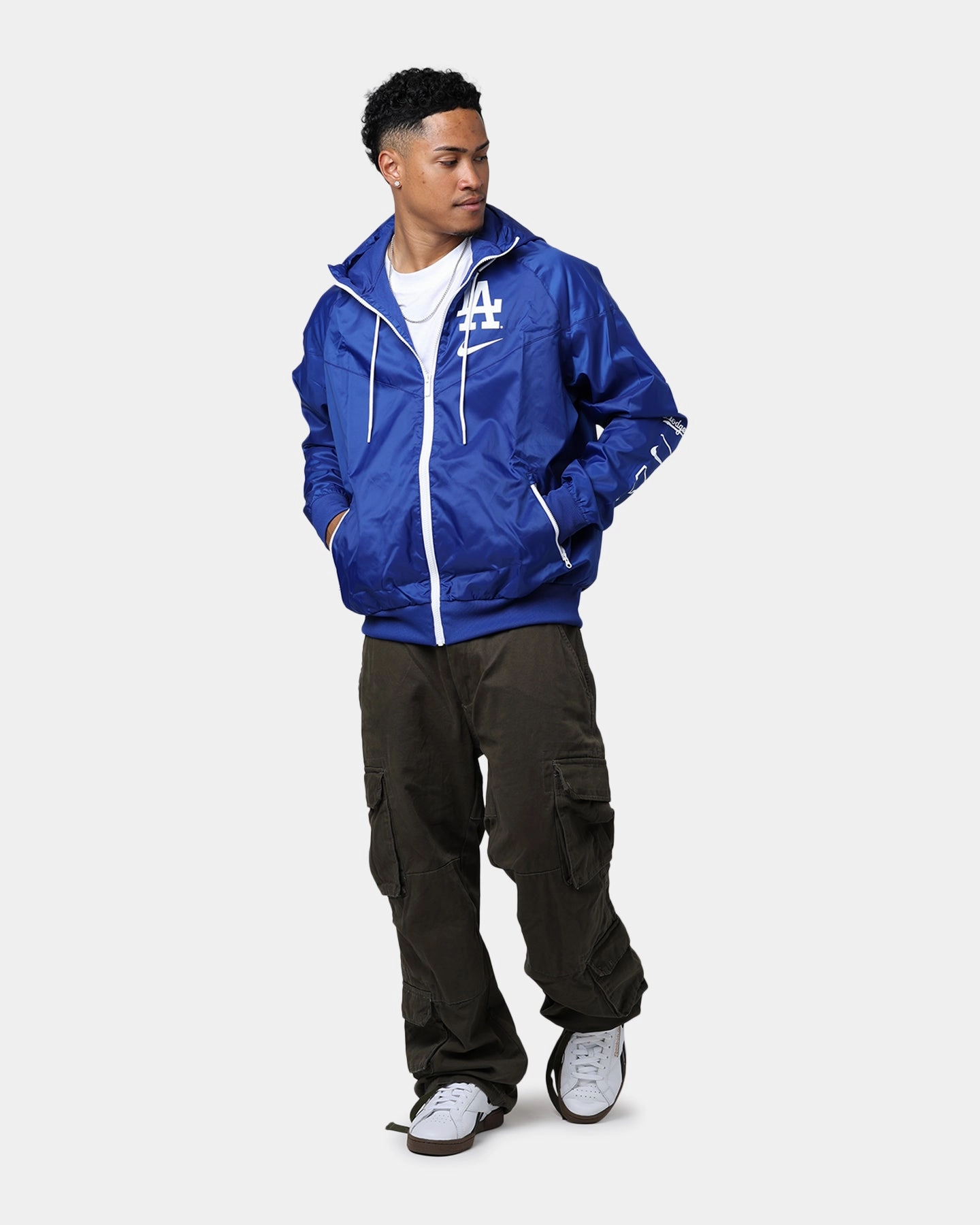 Nike Los Angeles Dodgers Team Windrunner Jacket Rush Blue/White Perfection