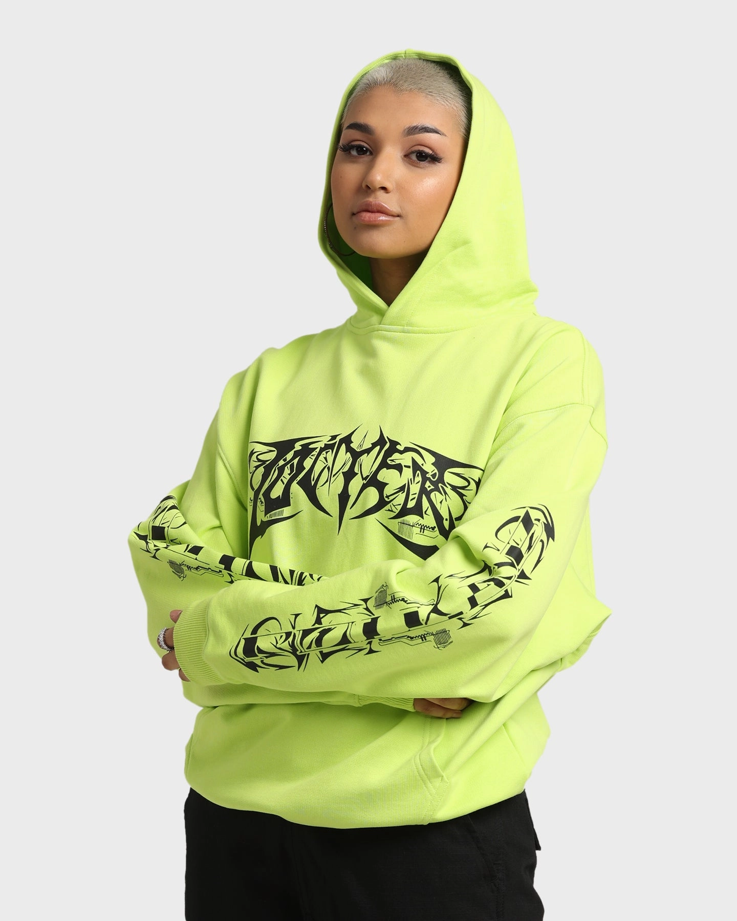 Loiter Anarchy Hoodie Neon Green Stretch Enhanced Mobility