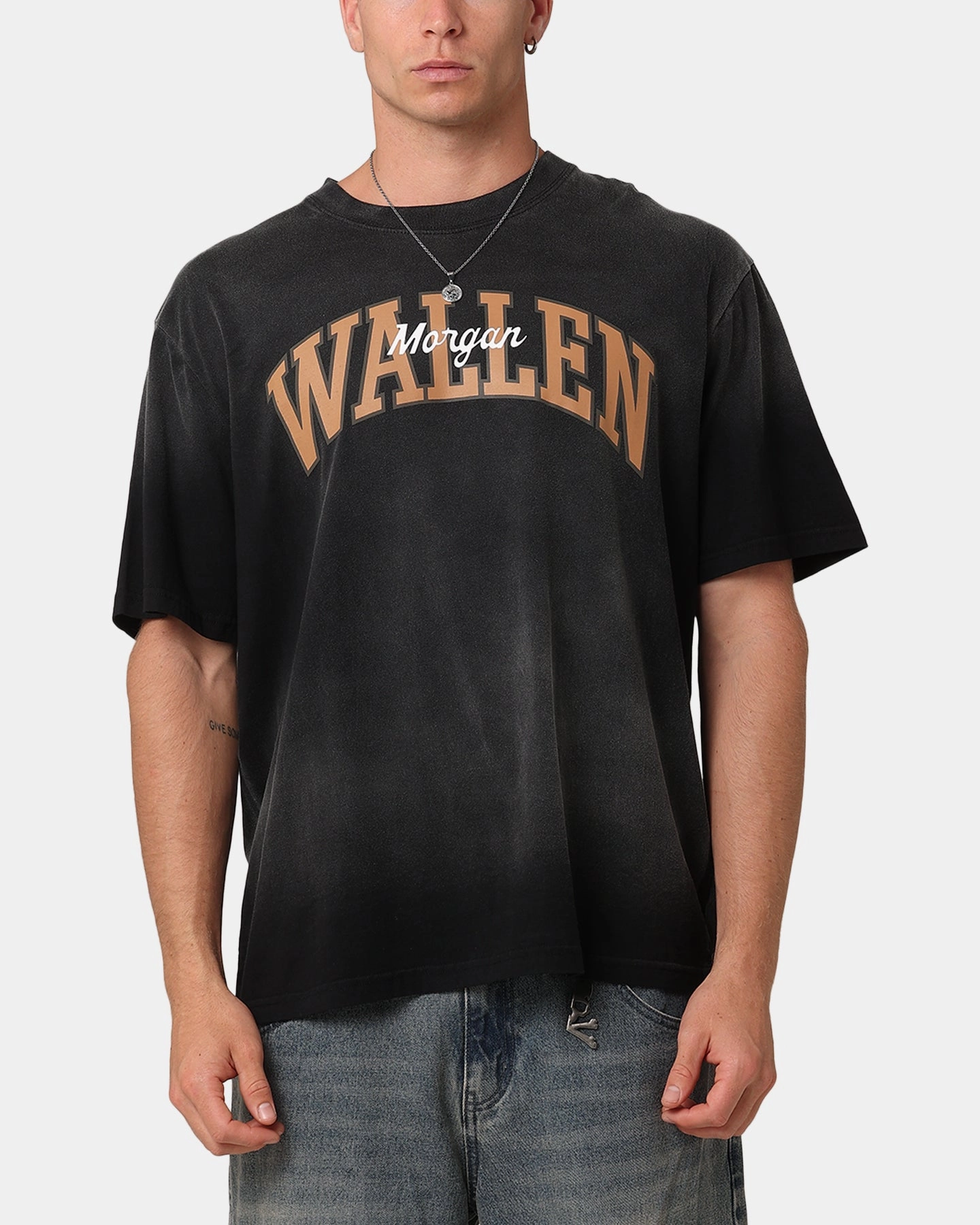 Smooth Look Morgan Wallen Morgan Logo T-Shirt Washed Black