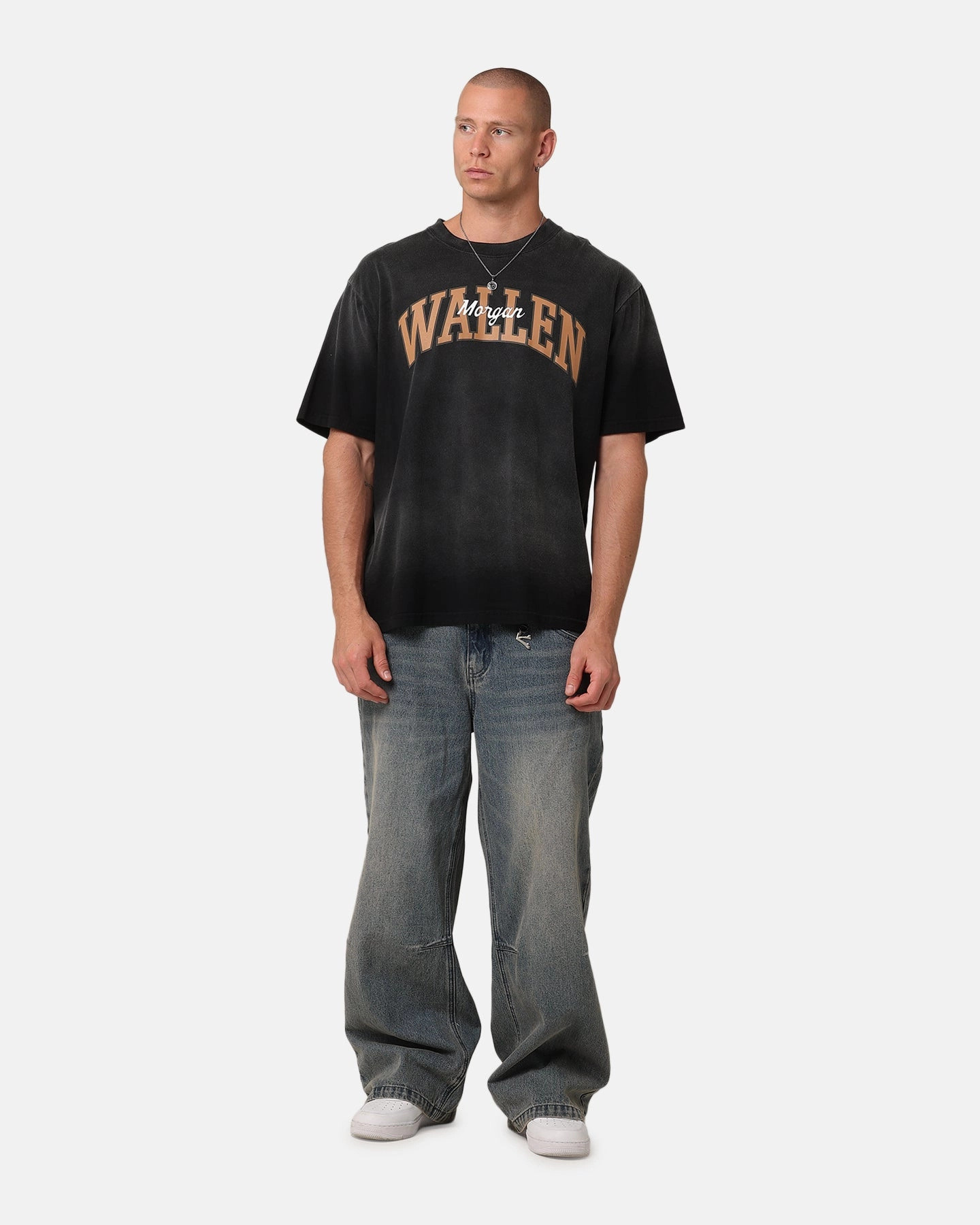 Comfy Layer Wear Morgan Wallen Morgan Logo T-Shirt Washed Black