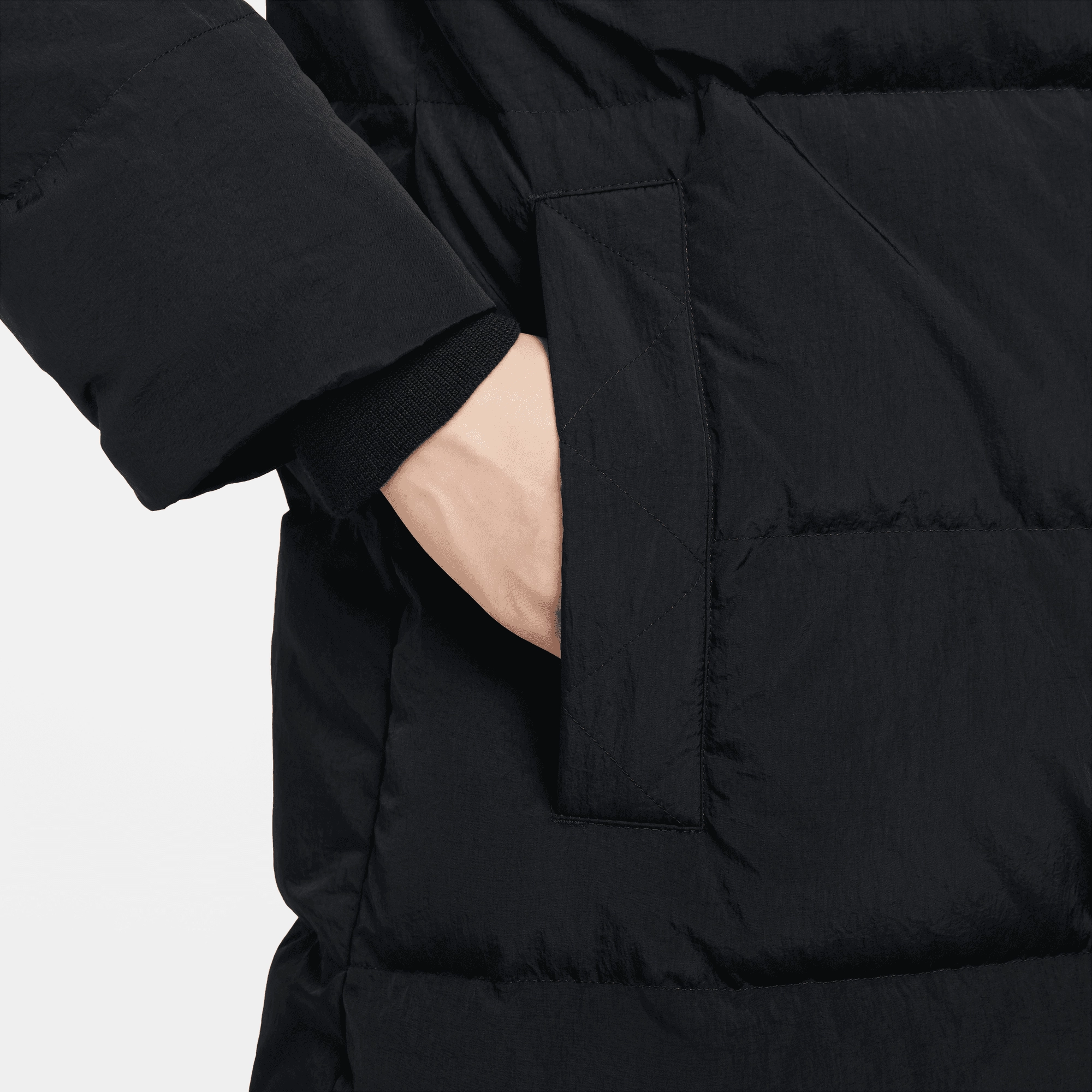 Womens Jordan Flight Parka 'Black' Double Layer Protection