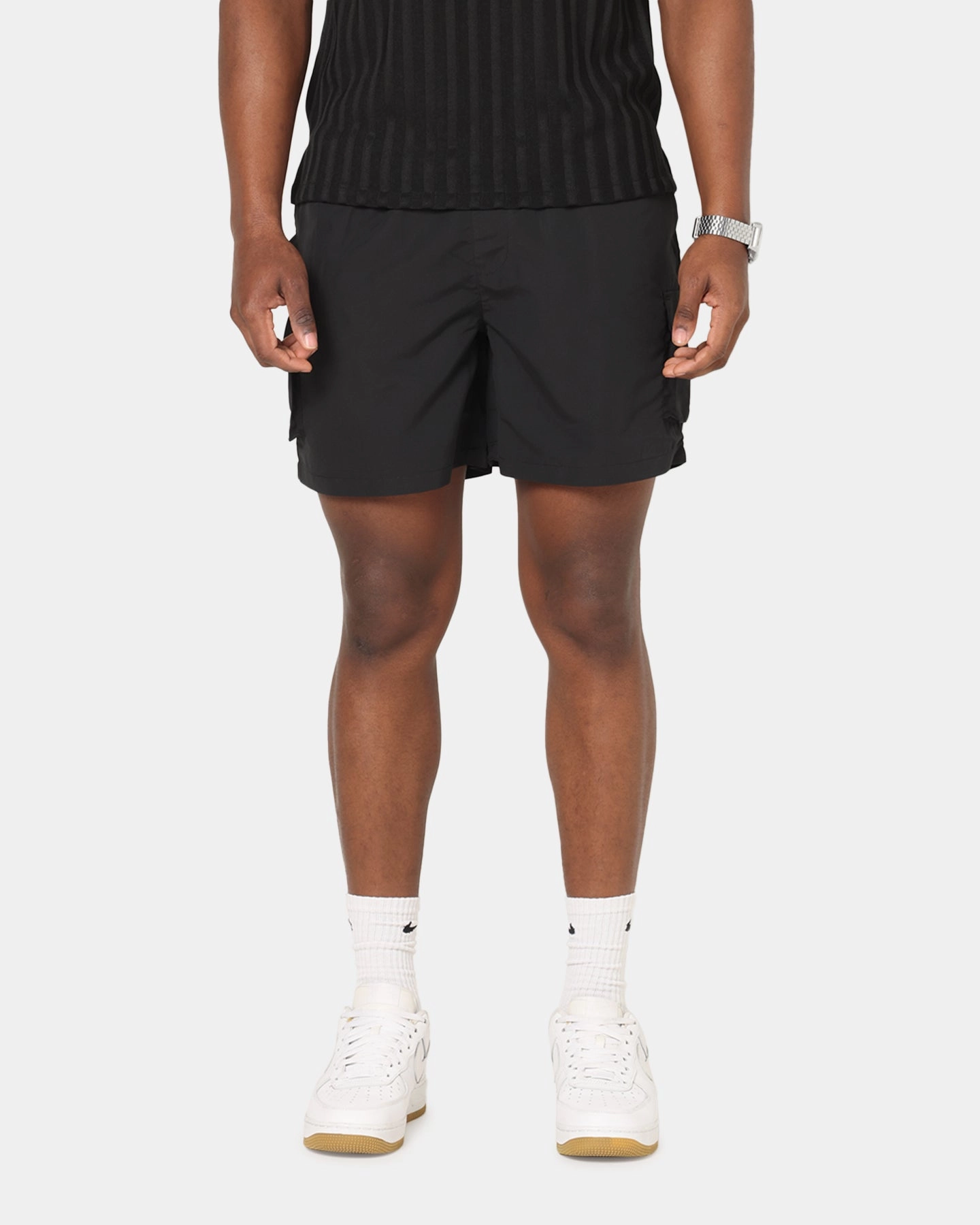 Wedges Sik Silk Cargo Swim Shorts Black