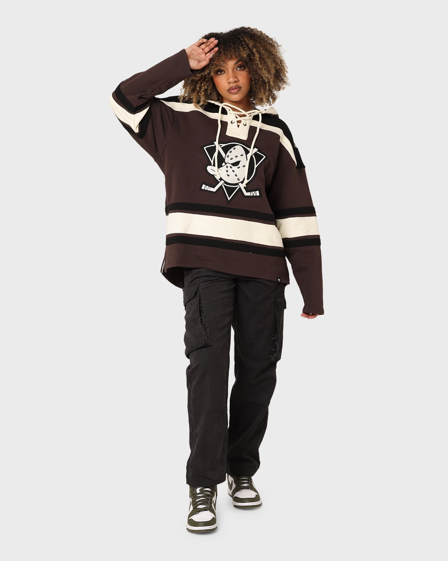 47 Brand Anaheim Ducks Superior Lacer Hoodie Brown Outdoor Adventure Gear