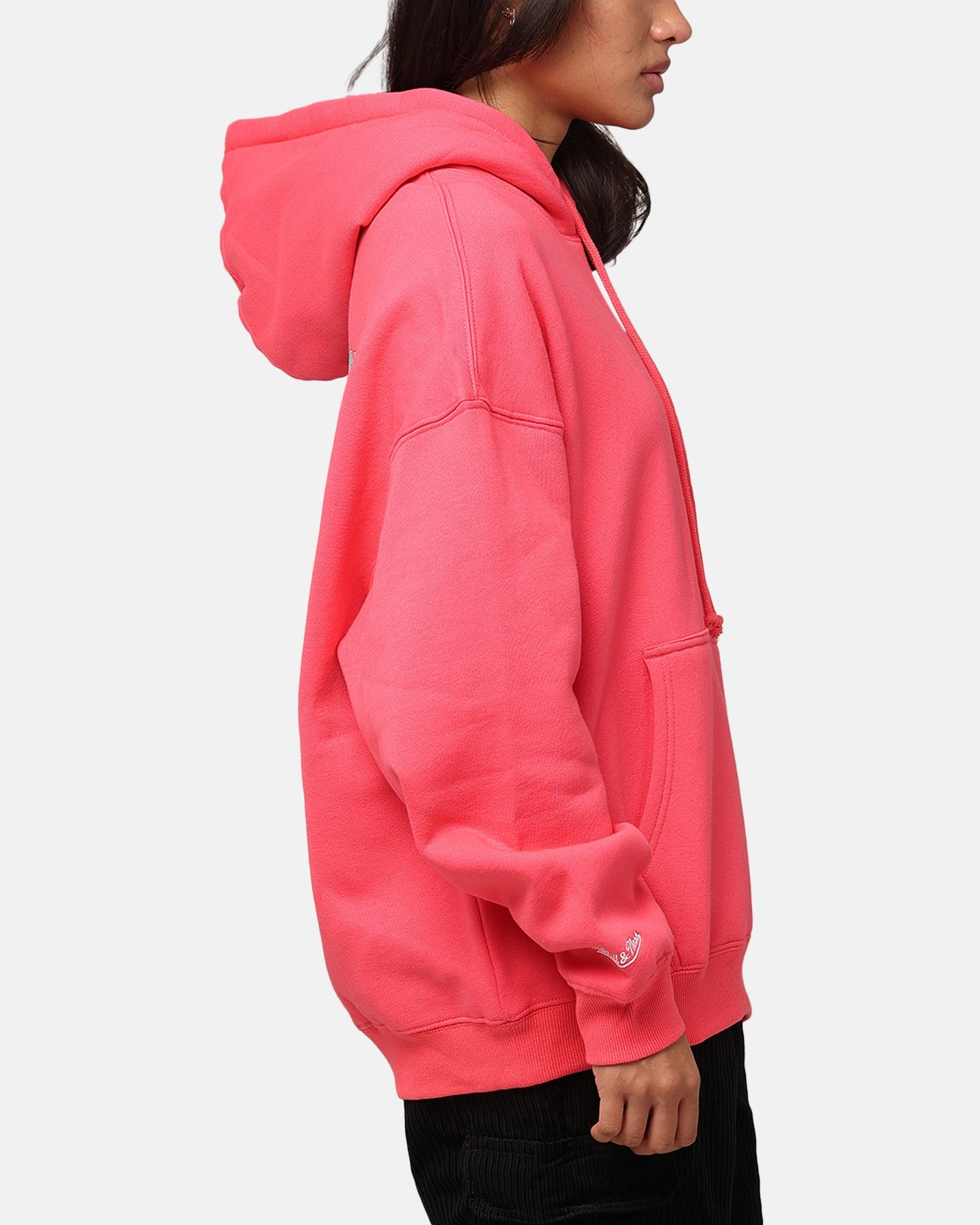 Trendy Jacket Design Outdoor Function Mitchell & Ness San Antonio Spurs Basketball Hoodie Pepper Pink