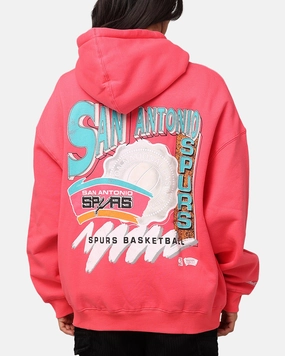 Preppy Surfer Mitchell & Ness San Antonio Spurs Basketball Hoodie Pepper Pink