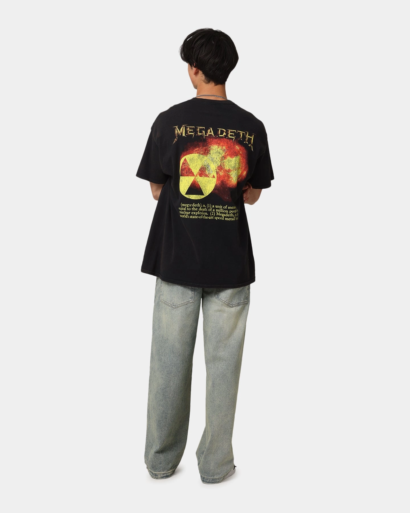 AntiStaticLining Megadeth Fire Ball Vintage T-Shirt Black Vintage
