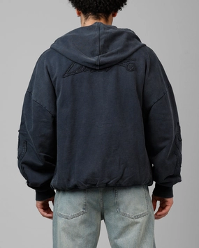 Loiter Inferno Hoodie Washed Black Ergonomic Stitching Eco-Friendly Fabric