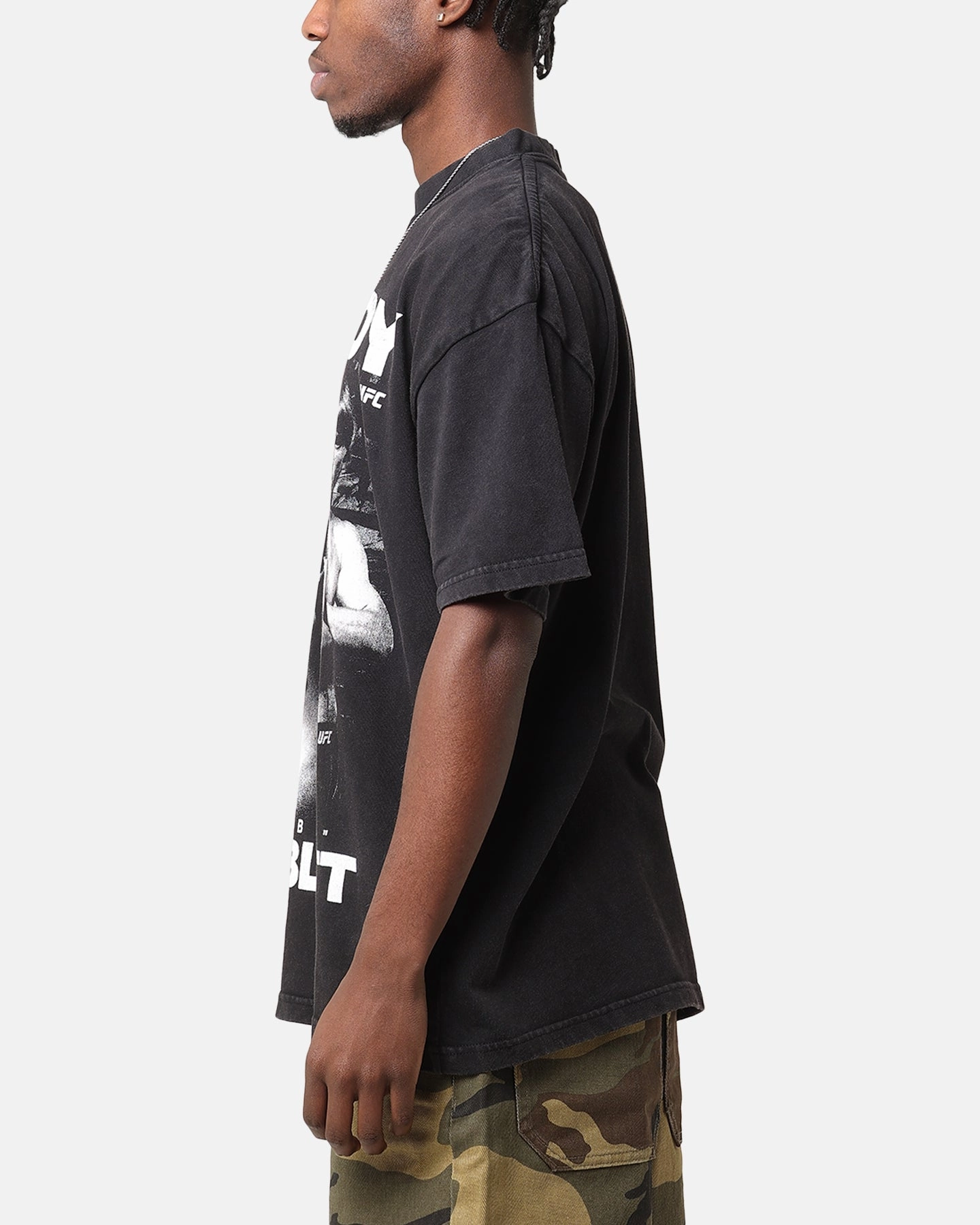 Casual Essential UFC By Culture Kings Paddy 'The Baddy' Pimblett Vintage T-Shirt Black Acidwash