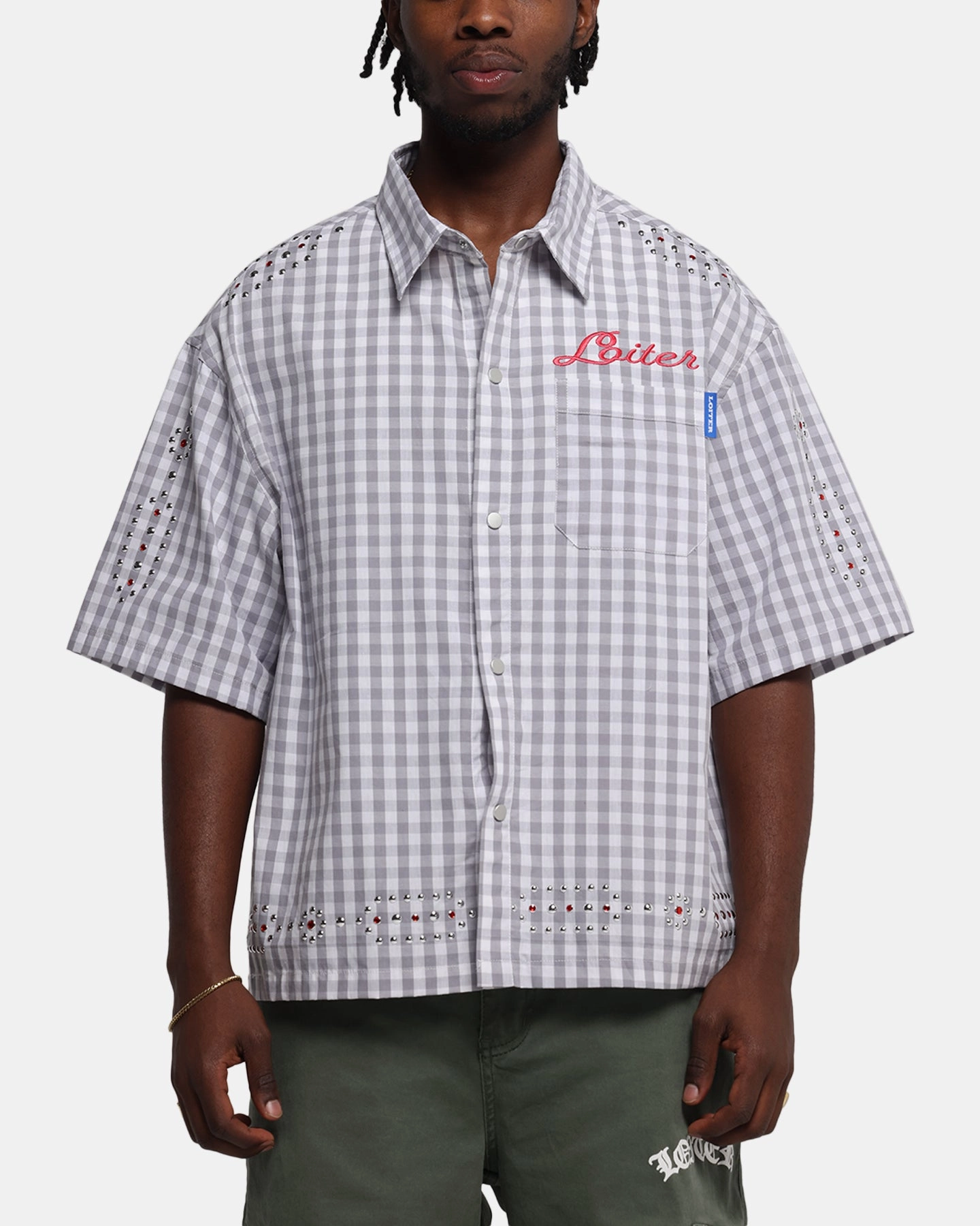 Loiter Western Button Up Shirt Check Non Static Finish