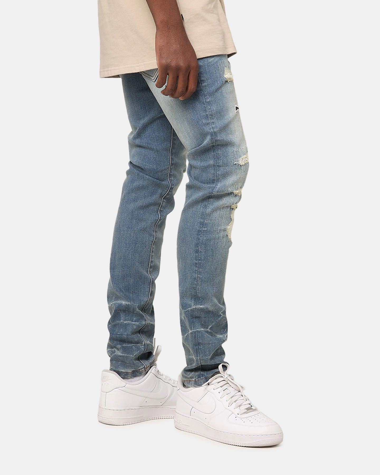 Durable Minimalist Style Party Look Saint Morta Rage Summum Jeans Superwash Blue