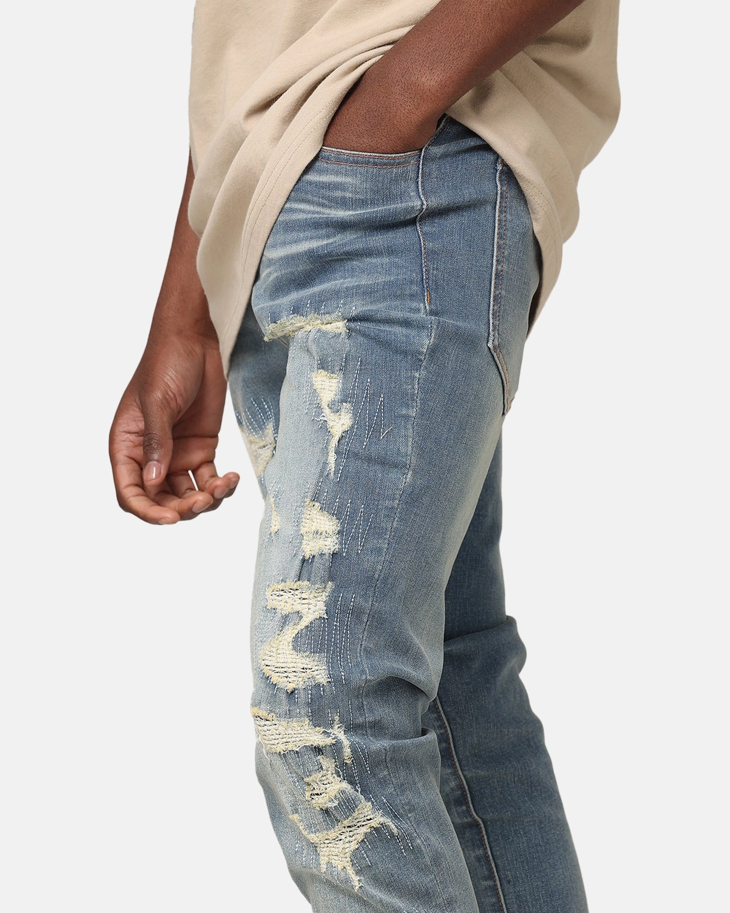 Party Look Weekend Warrior Saint Morta Rage Summum Jeans Superwash Blue