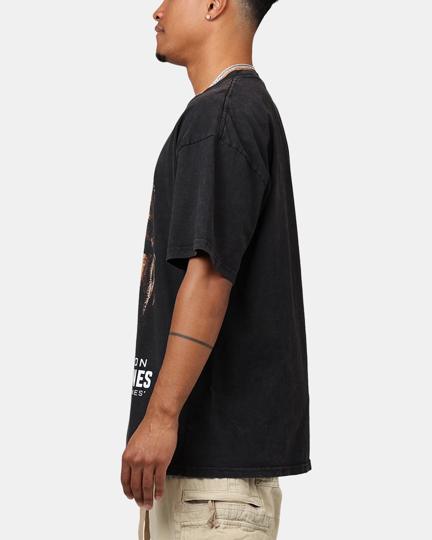 UFC By Goat Crew Jon Jones Big Face Vintage T-Shirt Black Wash Basic Piece Minimalist Style