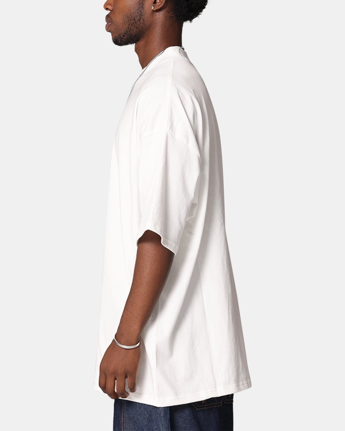 Carre Die Mock Neck T-Shirt Off White Fashionable Wear