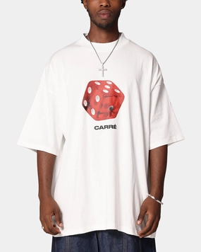 Hygroscopic Fiber EcoFriendlyMaterial Carre Die Mock Neck T-Shirt Off White