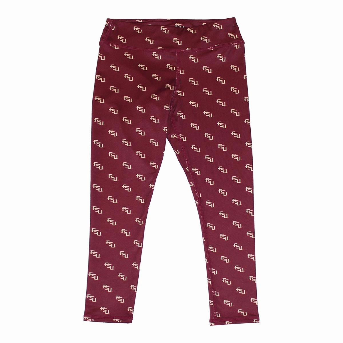 Soft and breathable ZooZatz Toddler Girl's Stacked FSU AOP Leggings - Garnet