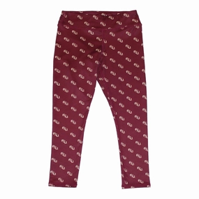 Chic Style Trend ZooZatz Toddler Girl's Stacked FSU AOP Leggings - Garnet